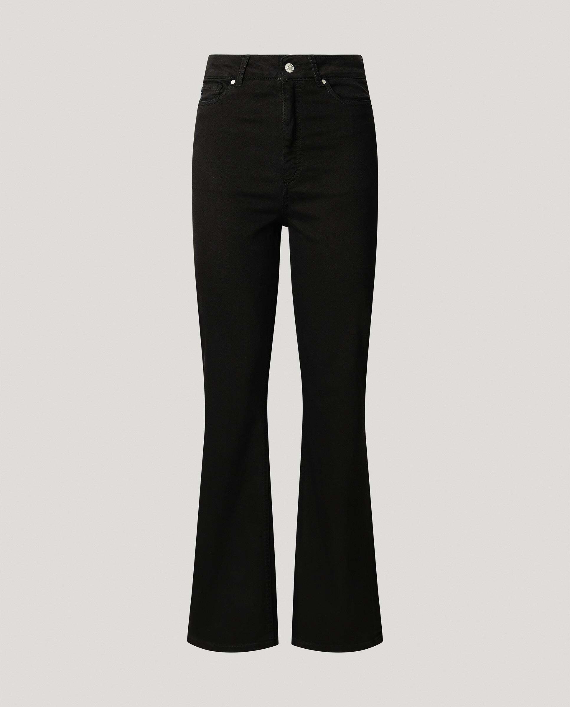 Willa - Pepe Jeans - pantalon cinco bolsillos fit flare - Negro Negro-9