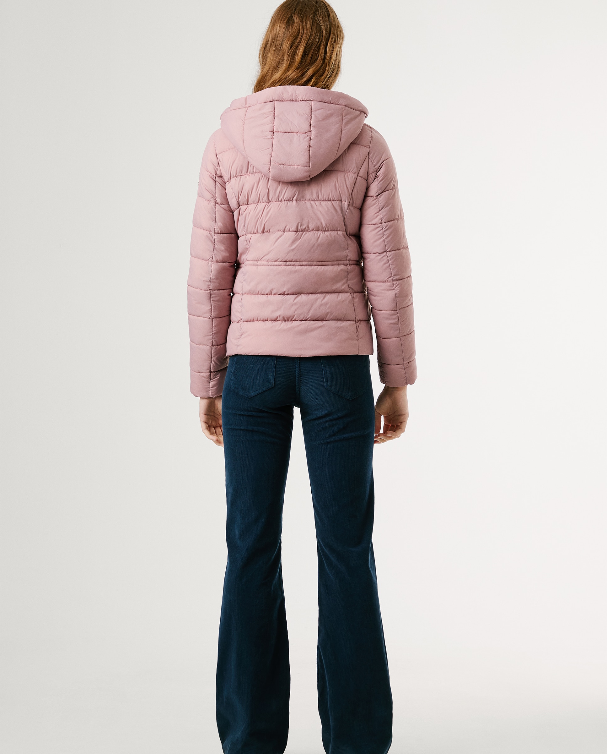 Plumífero de mujer impermeable con capucha - Pepe Jeans - Rosa Rosa-3