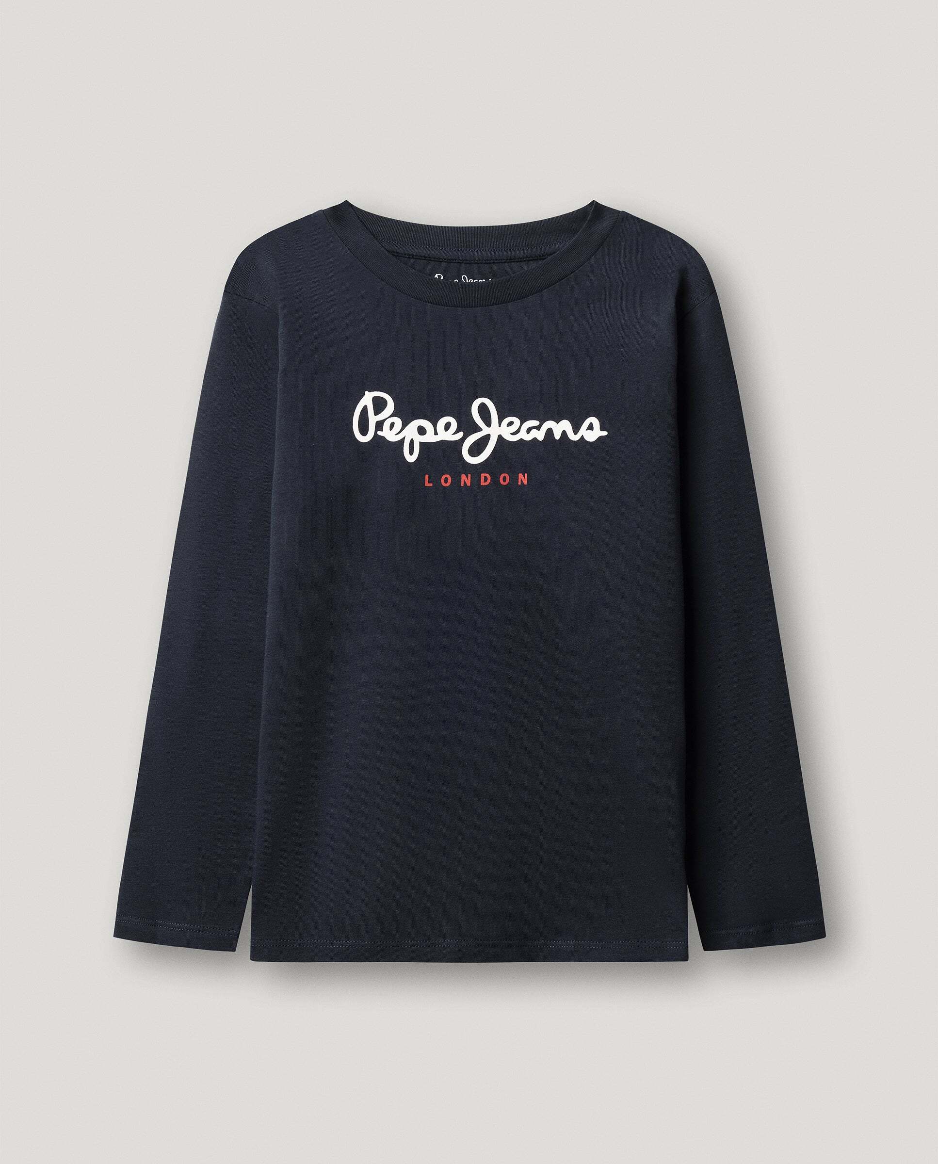 Camiseta de niño de manga larga New Herman - Pepe Jeans - Azul Azul-1