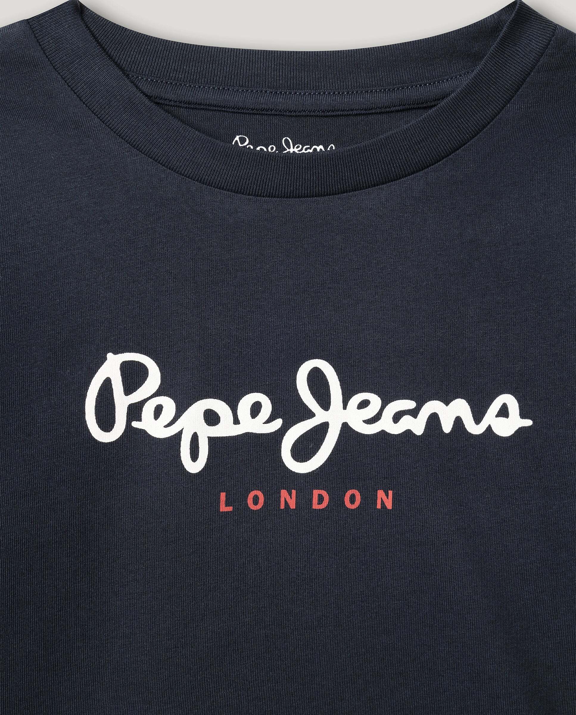 Camiseta de niño de manga larga New Herman - Pepe Jeans - Azul Azul-2