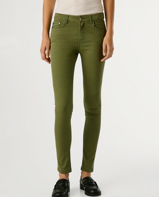 Imagen 0 de Pantalón cinco bolsillos de mujer con tiro medio