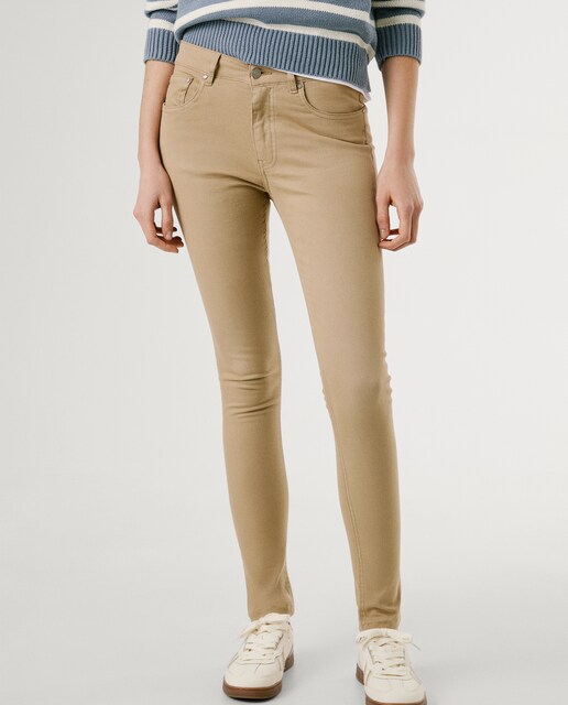 Imagen 0 de Pantalón cinco bolsillos de mujer con tiro medio
