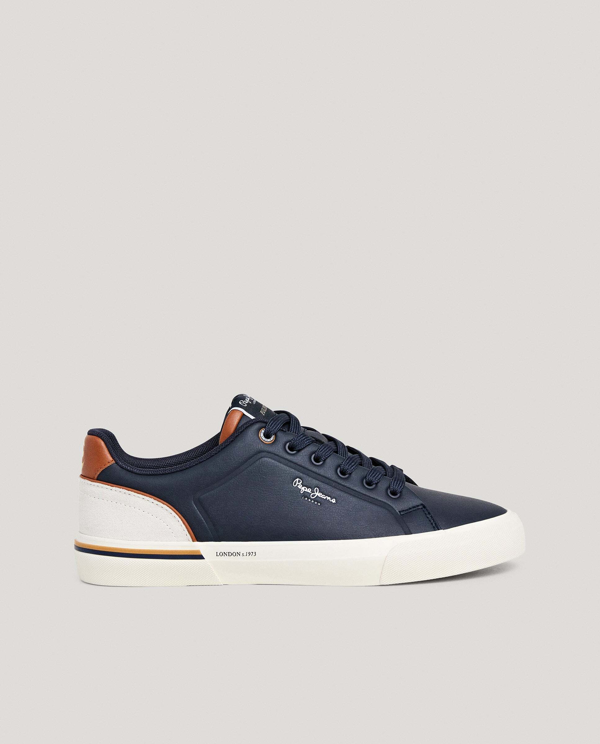 Imagen 0 de Kenton - zapatillas clásicas con detalles en ante Navy