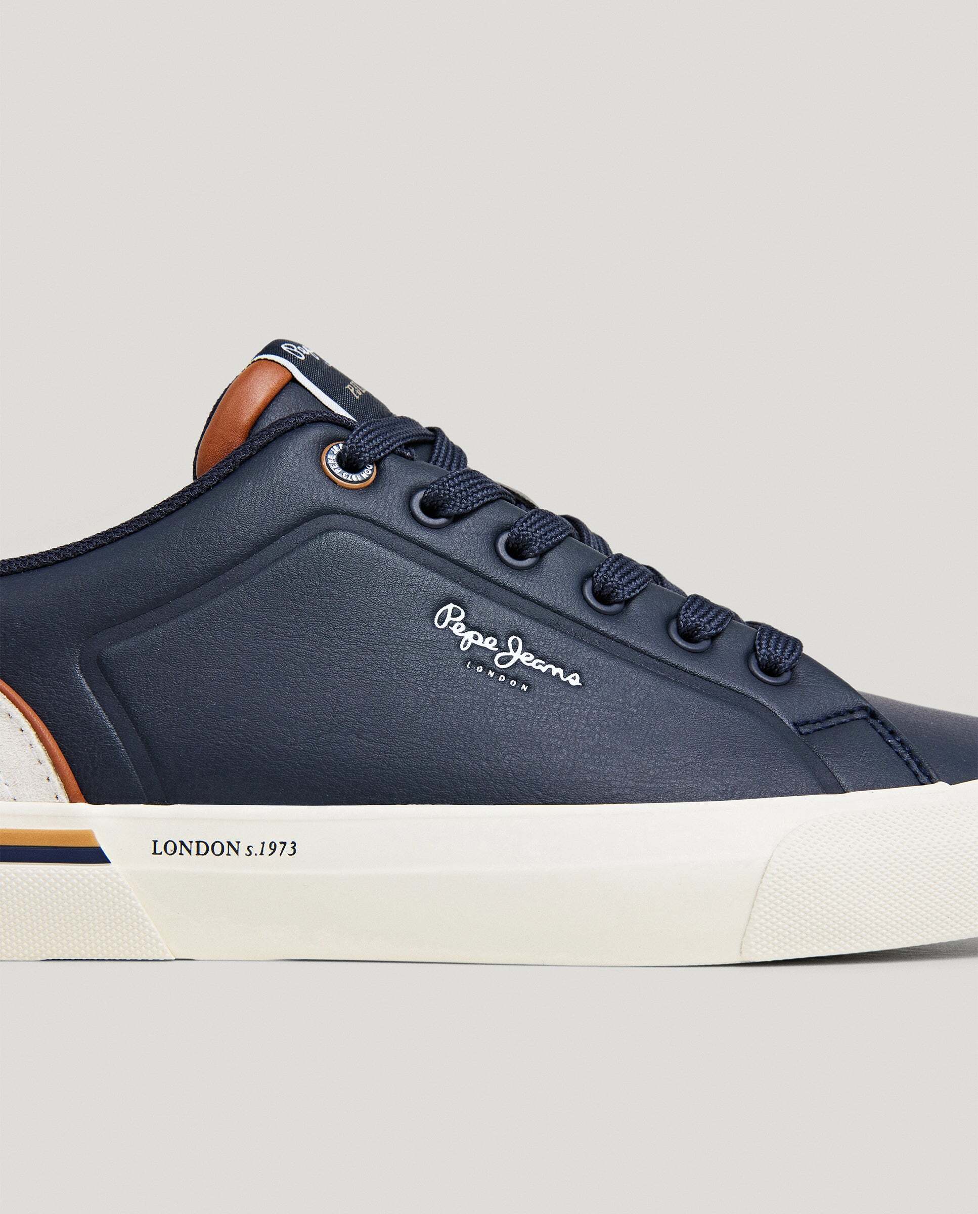 Kenton - Pepe Jeans - zapatillas clásicas con detalles en ante - Navy Navy-5