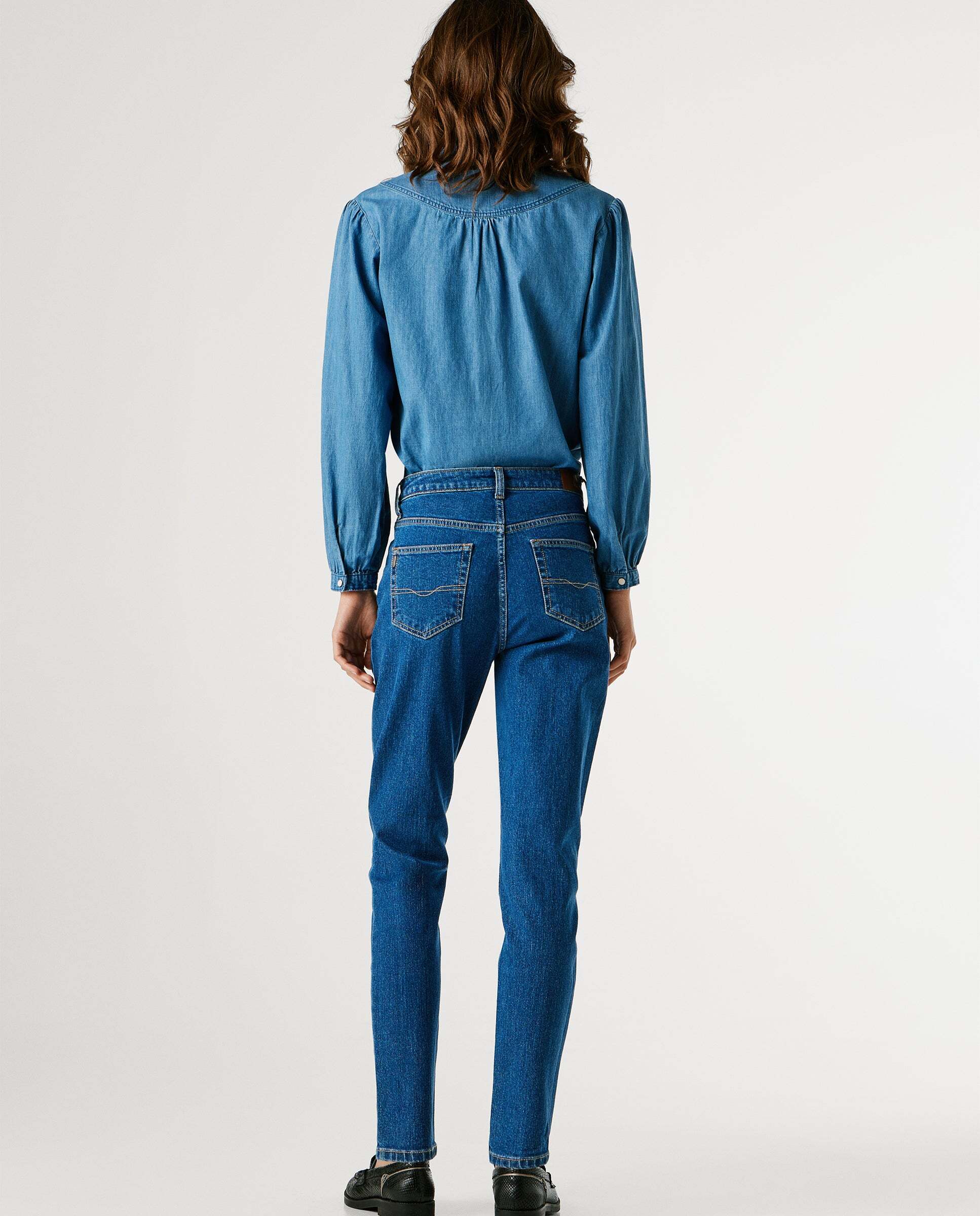 Violet - Pepe Jeans - jeans fit taper y tiro alto - Azul Azul-3
