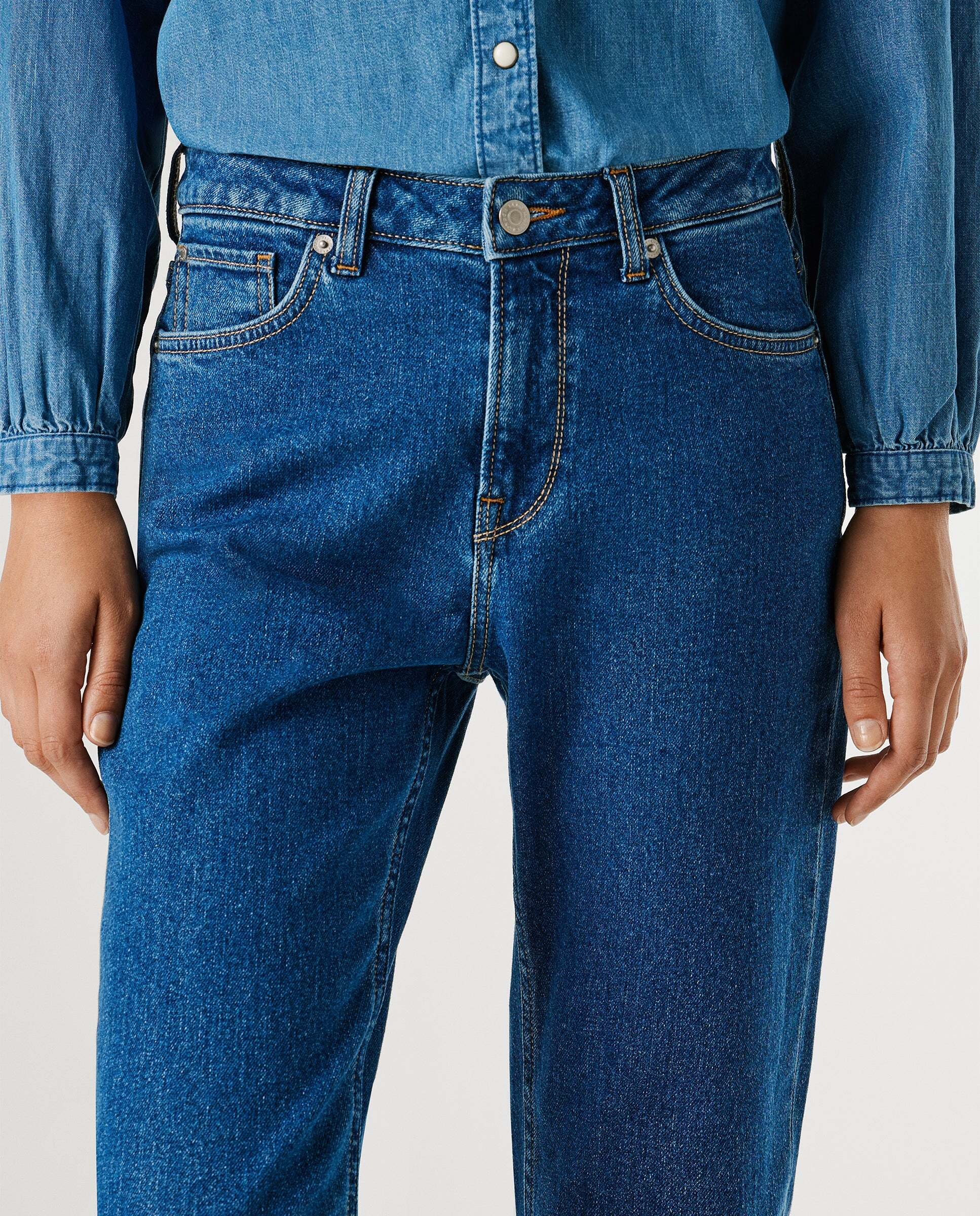 Violet - Pepe Jeans - jeans fit taper y tiro alto - Azul Azul-4