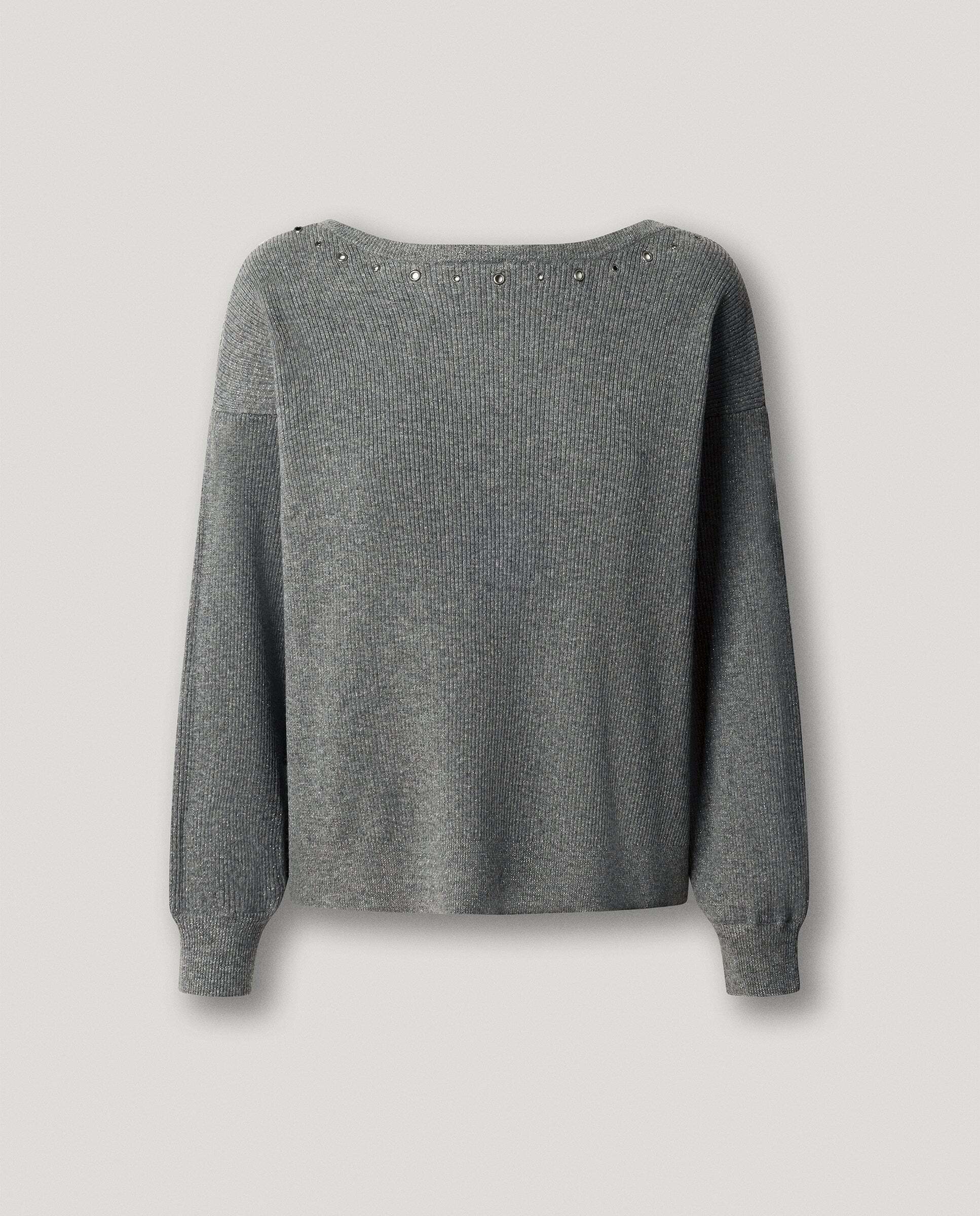 Jersey de mujer canalé cuello barco - Pepe Jeans - Gris Gris-7
