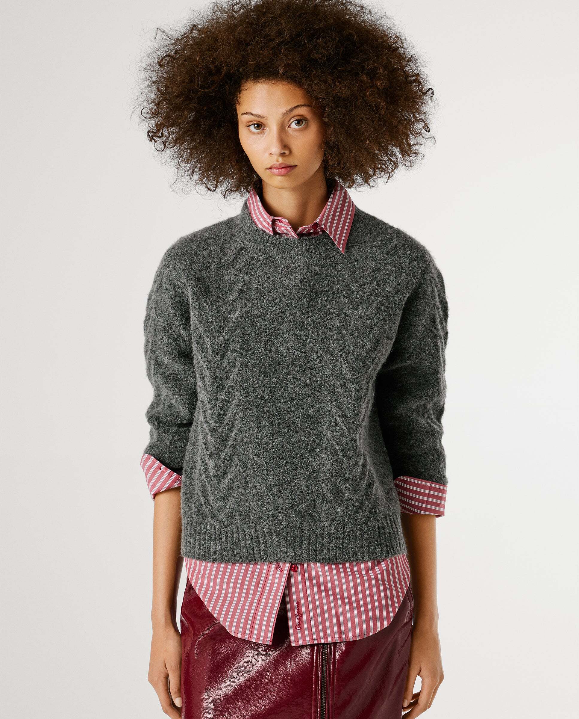 Jersey cuello redondo con lana - Pepe Jeans - Gris Gris-1