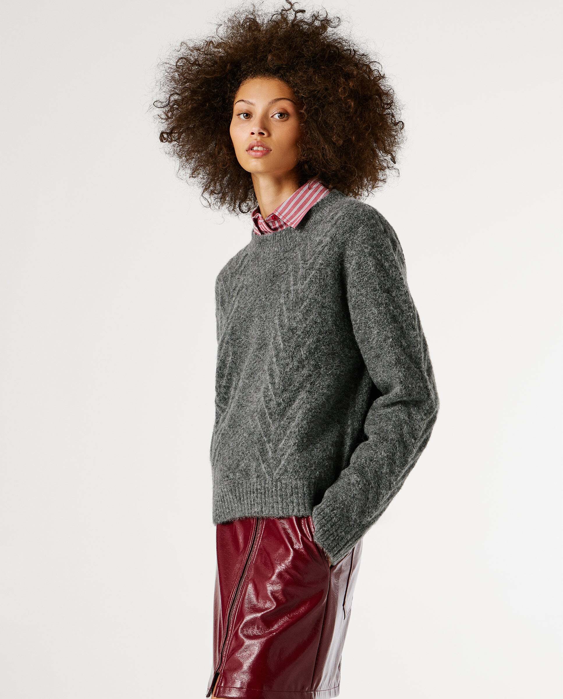 Jersey cuello redondo con lana - Pepe Jeans - Gris Gris-5