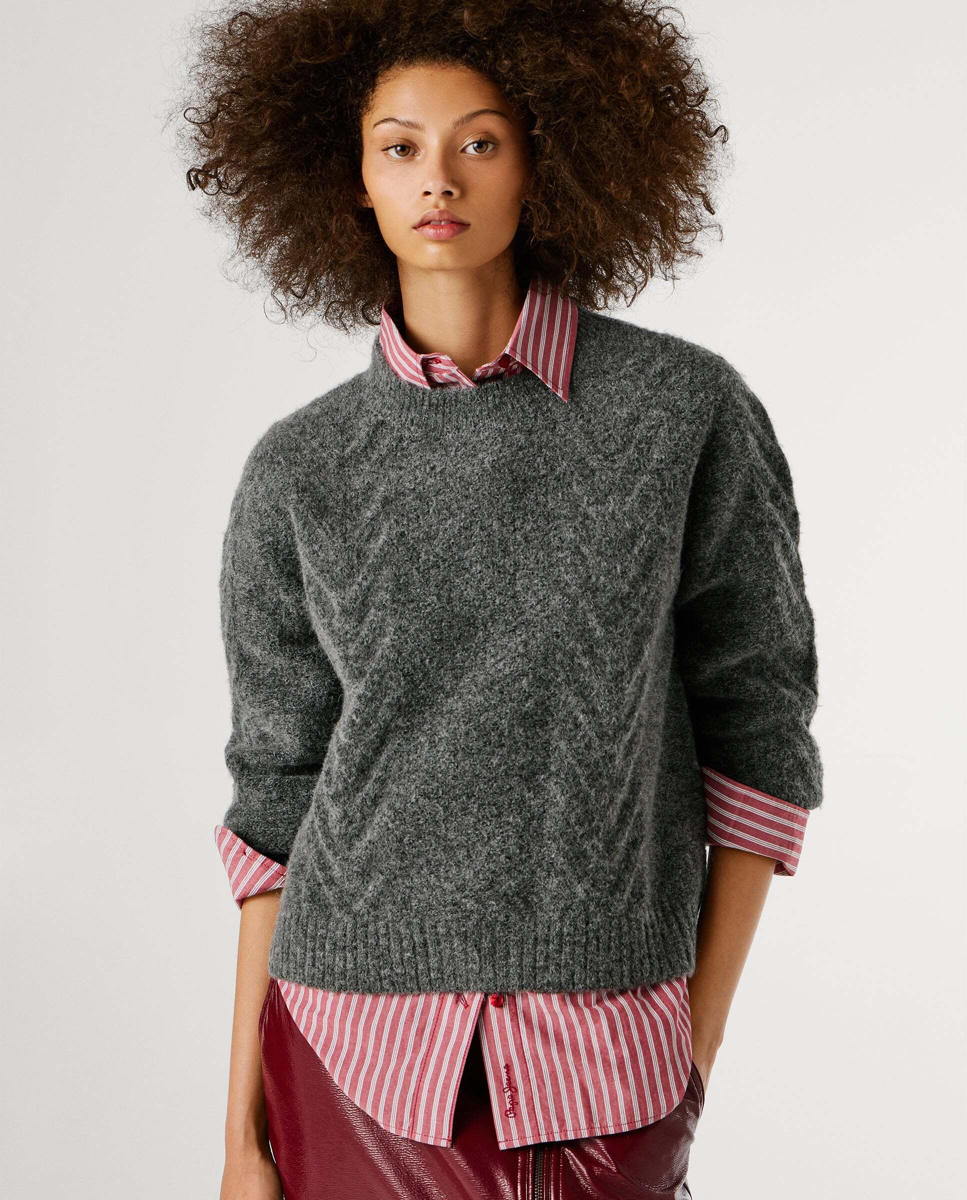 Jersey cuello redondo con lana - Pepe Jeans - Gris Gris-6