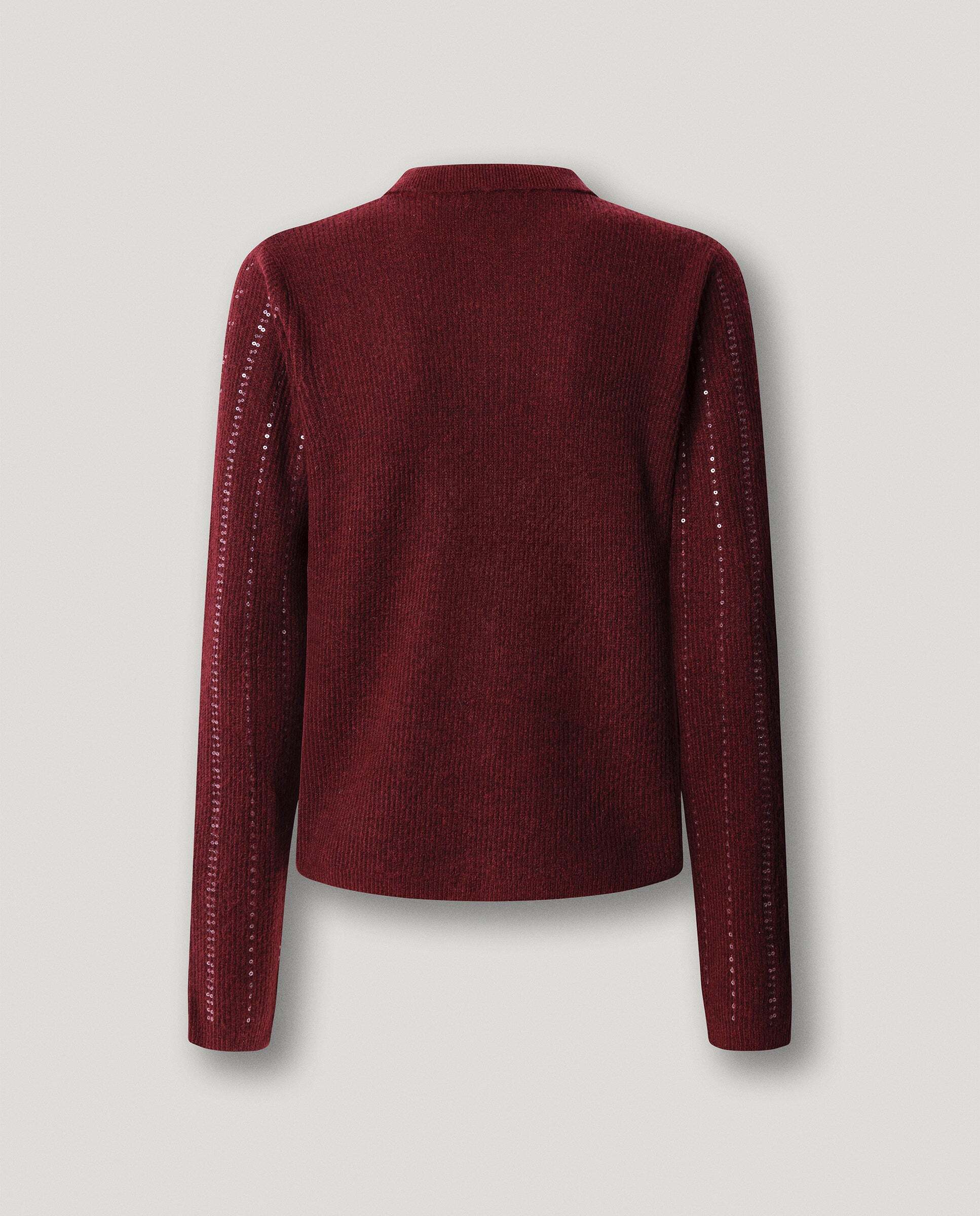 Cárdigan de mujer de punto con lentejuelas - Pepe Jeans - Rojo Rojo-8