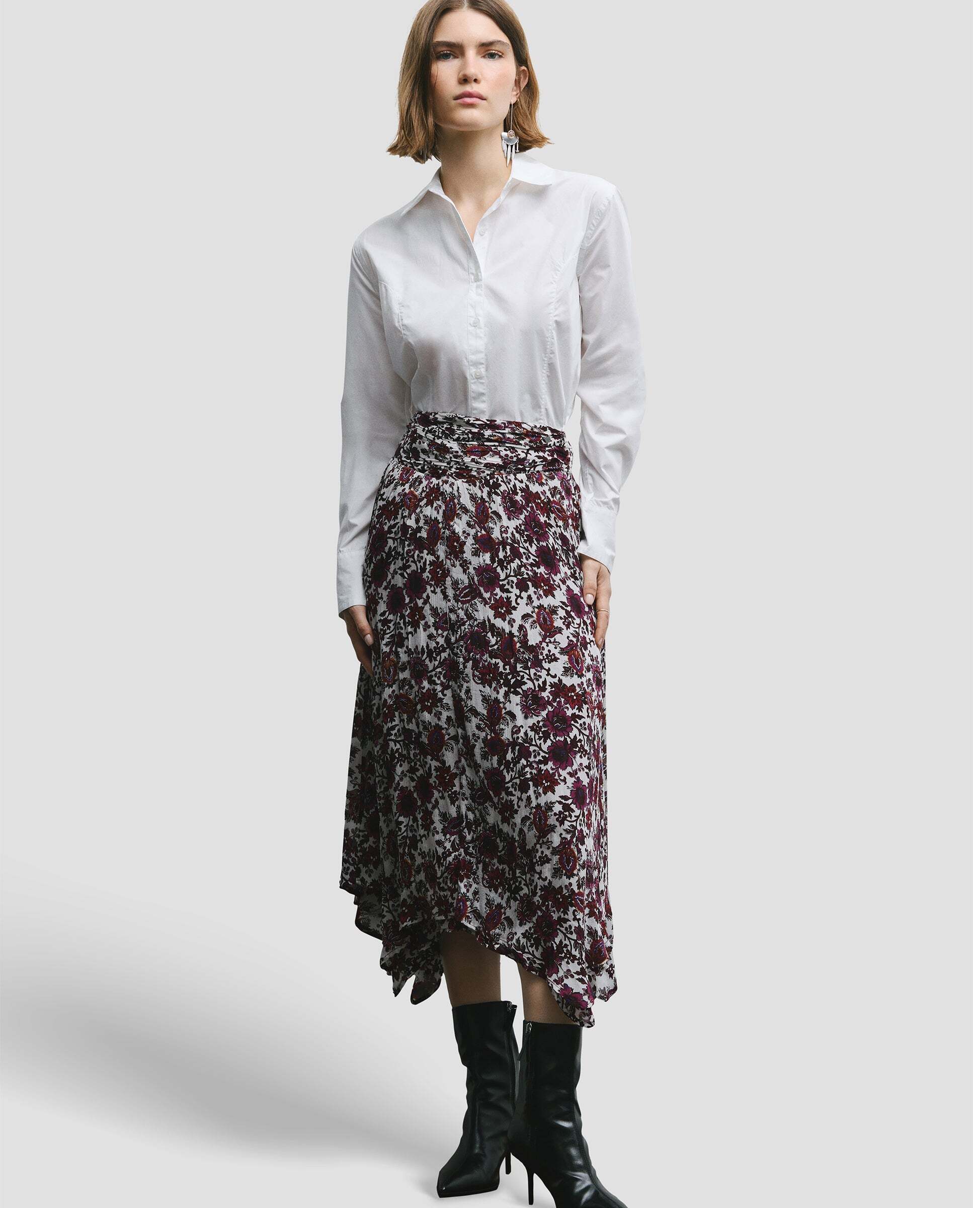 Pepe Jeans - W11 - falda larga de mujer con estampado floral.