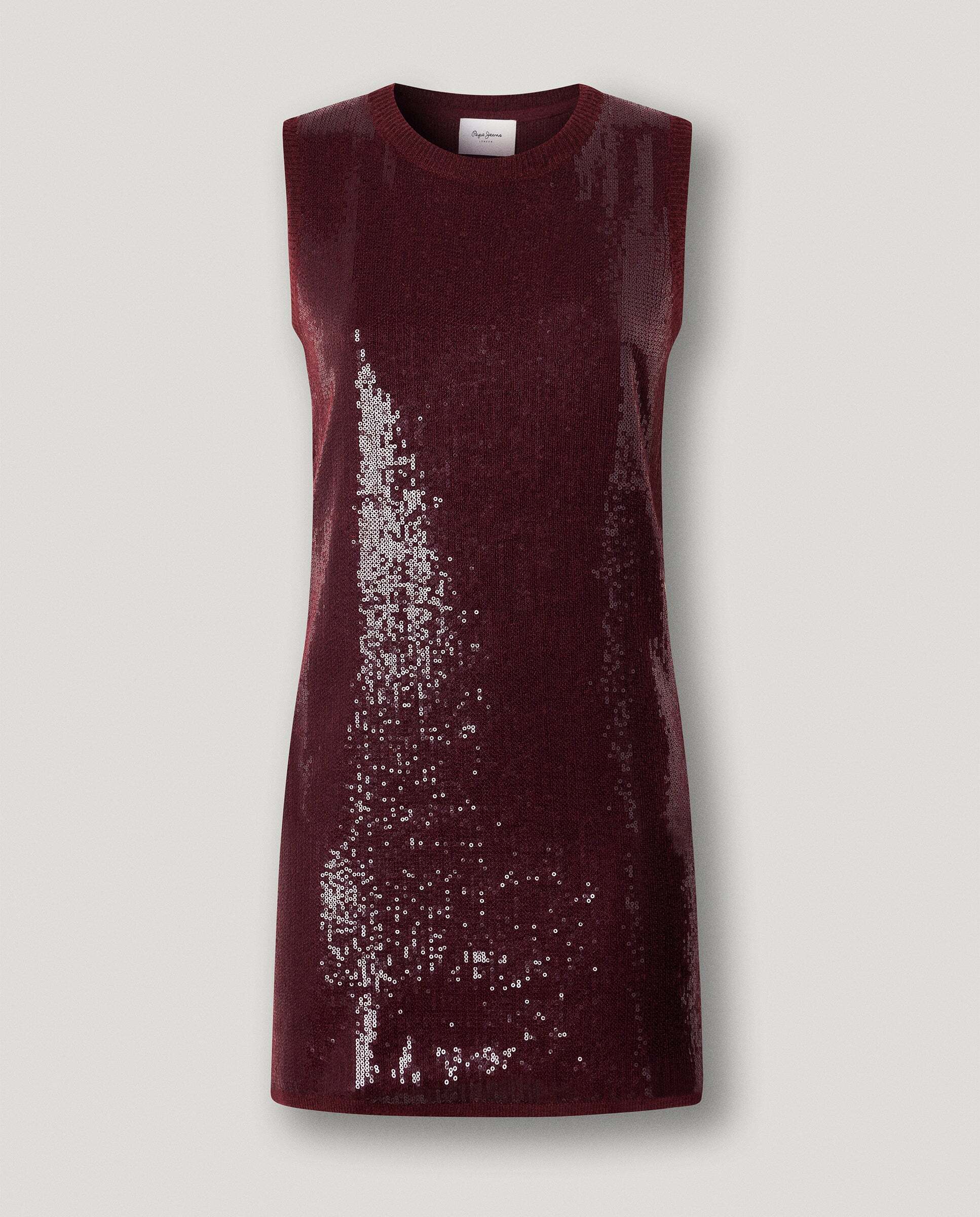 Vestido corto de mujer de lentejuelas - Pepe Jeans - Rojo Rojo-9