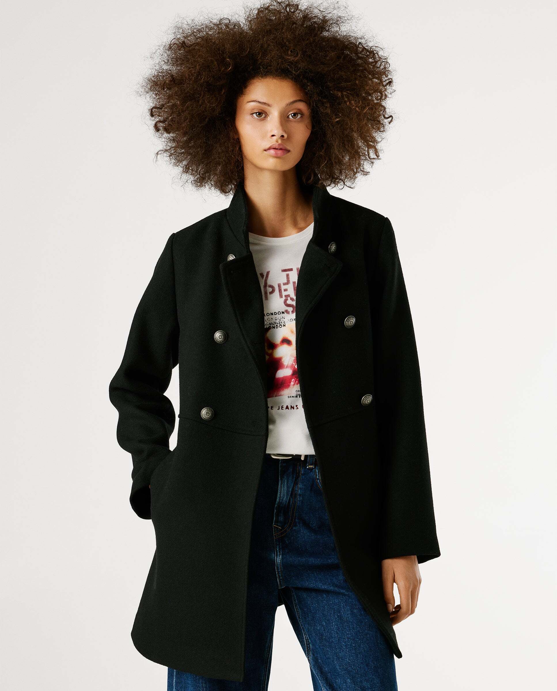 Pepe Jeans - Abrigo de mujer lana.