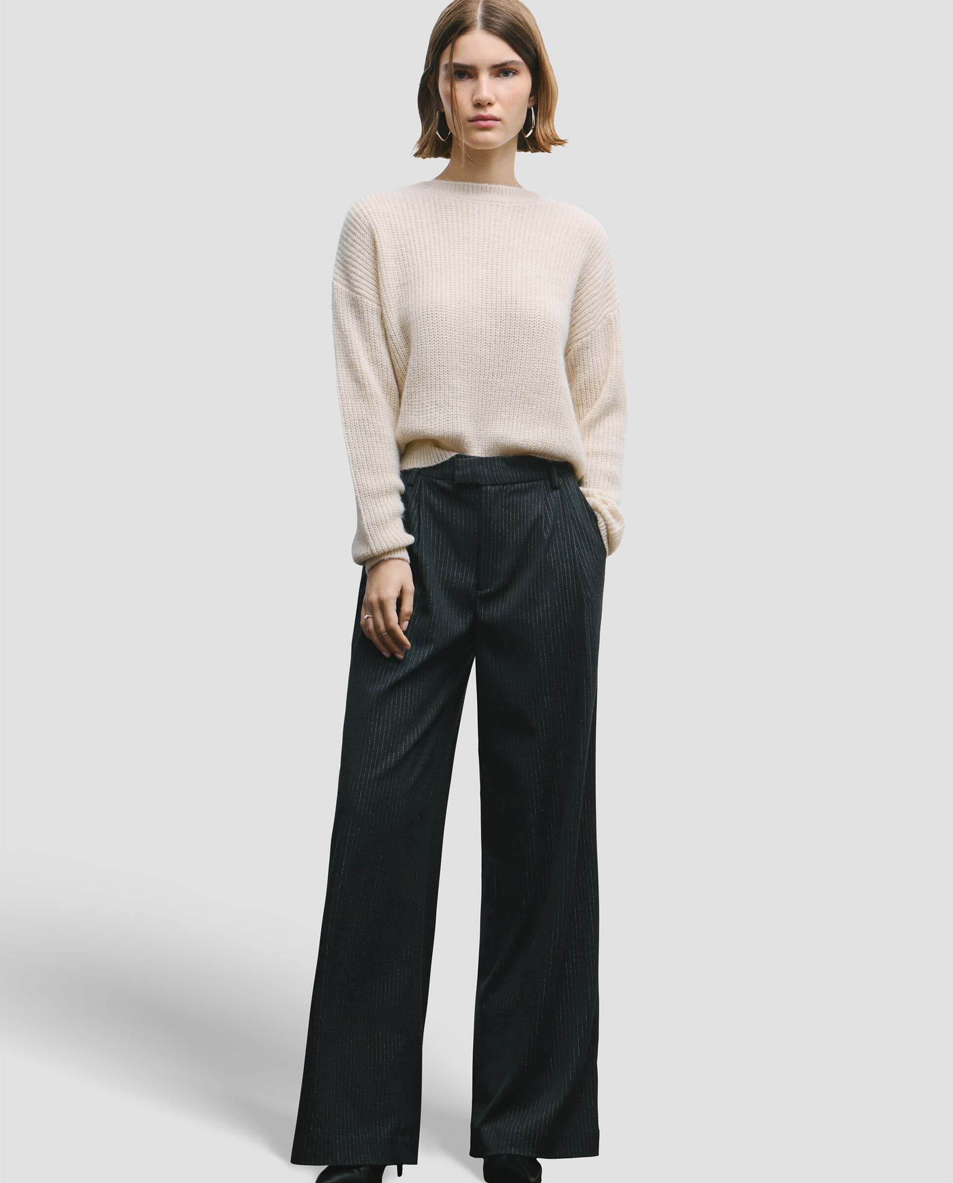 Pepe Jeans - W11 - pantalón ancho de mujer de rayas.
