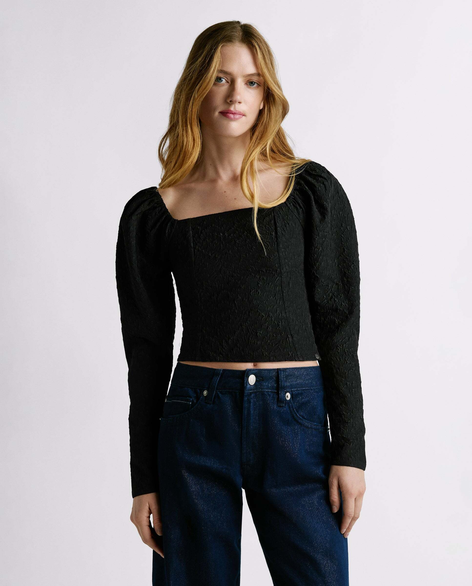 Pepe Jeans - W11 - top jacquard de mujer fit cropped.