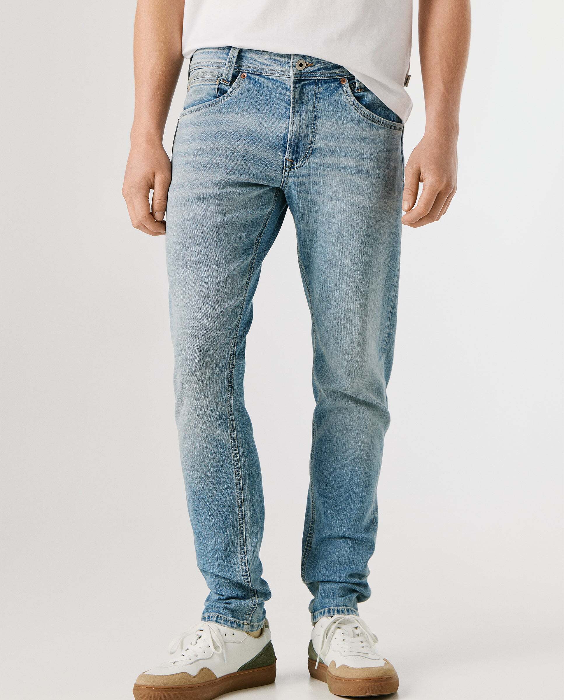 Spike - Pepe Jeans - jeans fit taper y tiro regular - Azul Azul-3