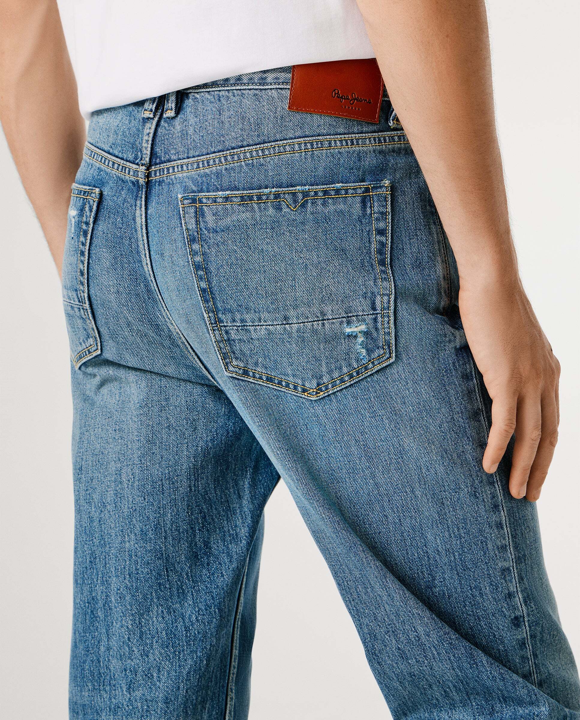Imagen 5 de Byron - jeans fit recto y tiro regular - Azul Azul