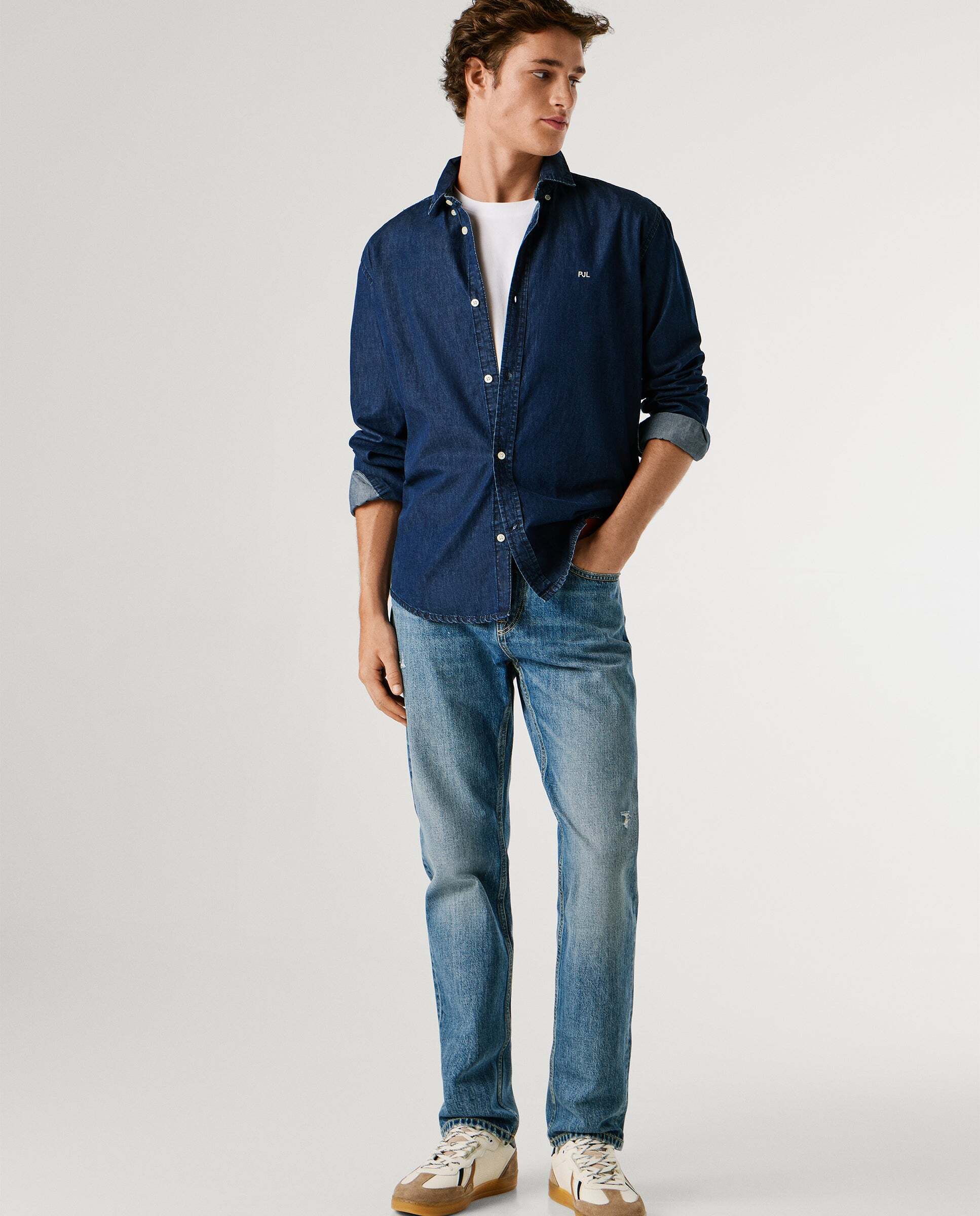 Imagen 7 de Byron - jeans fit recto y tiro regular - Azul Azul