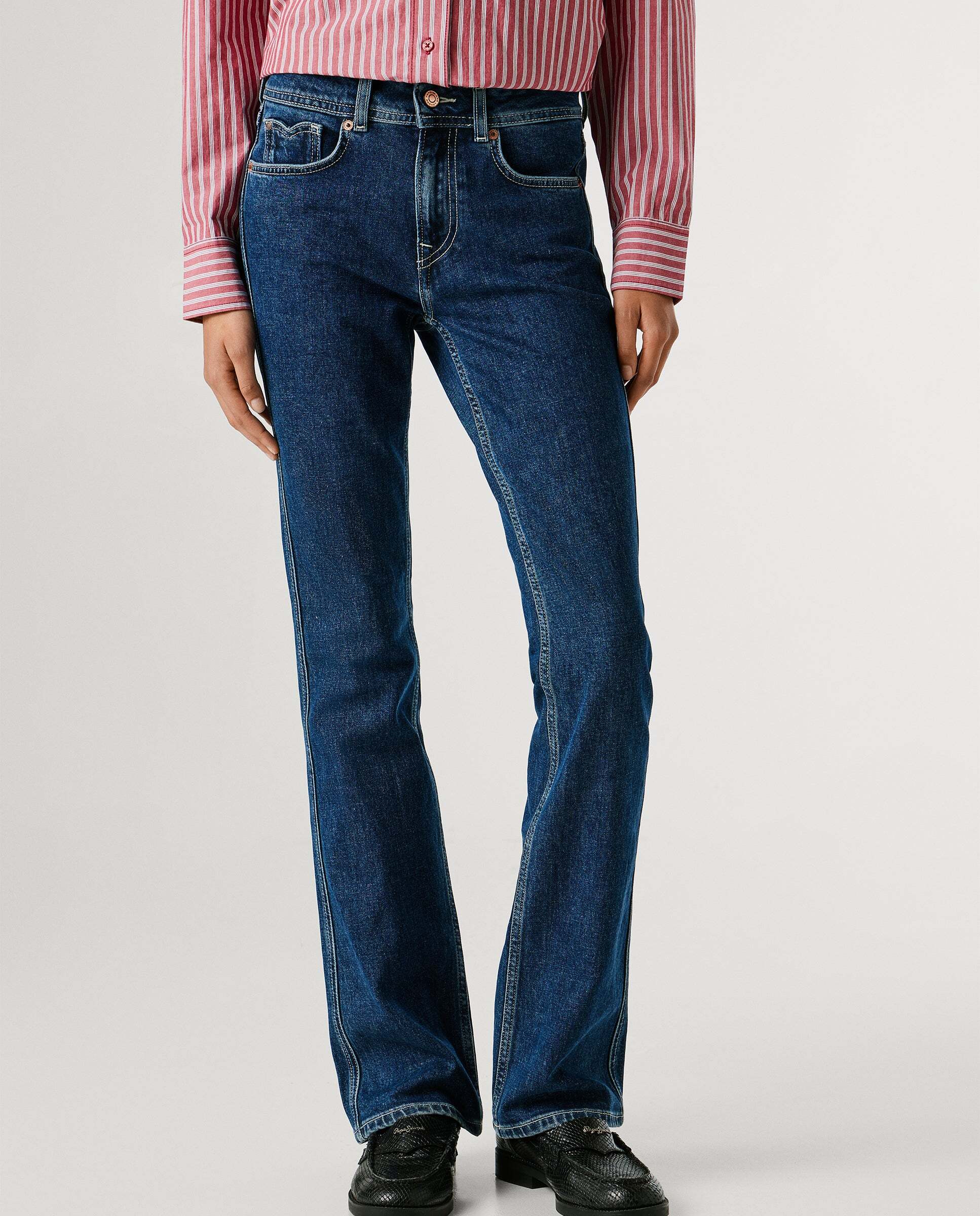Vaquero de mujer fit bootcut y tiro medio - Pepe Jeans - Azul Azul-2