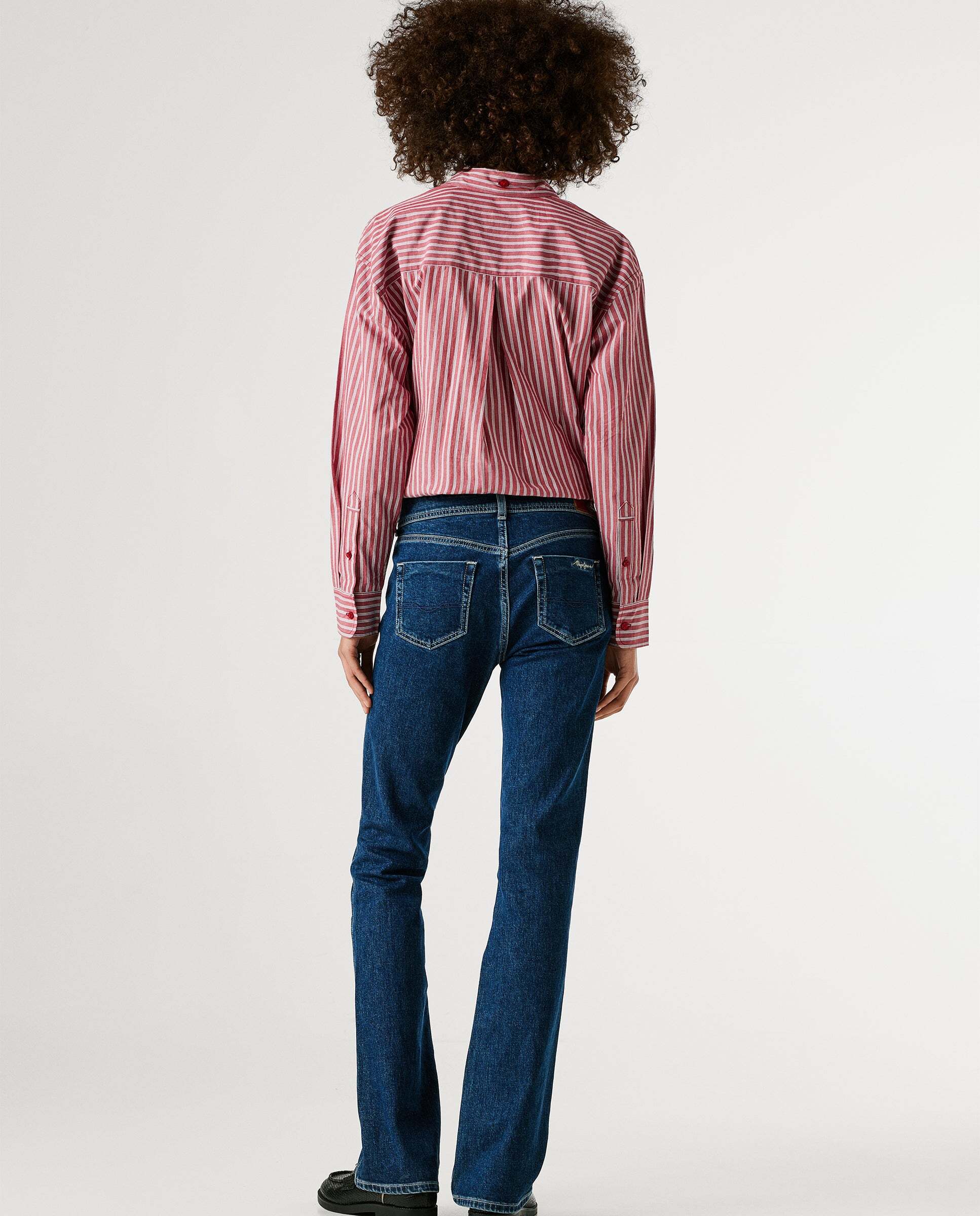 Vaquero de mujer fit bootcut y tiro medio - Pepe Jeans - Azul Azul-3