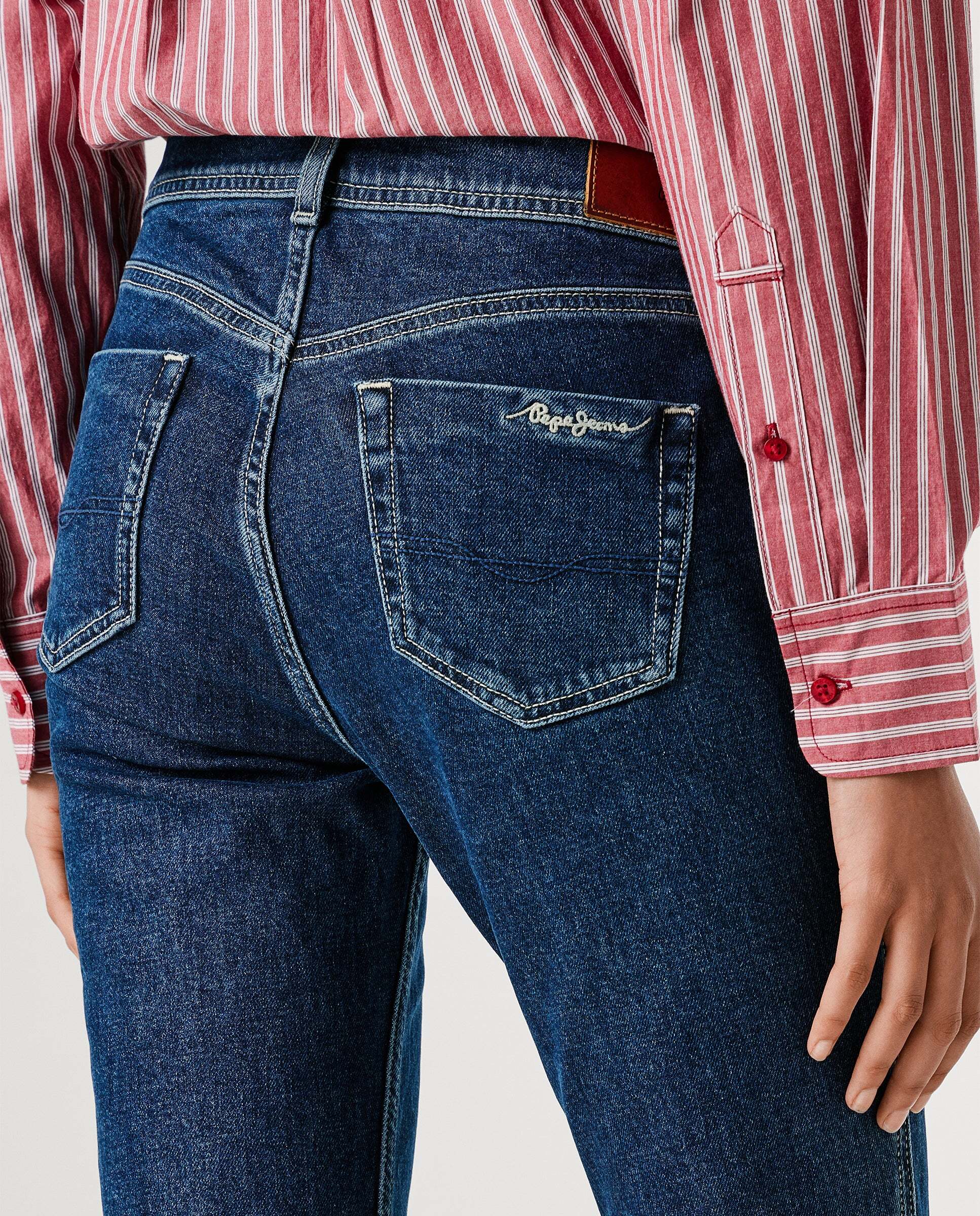Vaquero de mujer fit bootcut y tiro medio - Pepe Jeans - Azul Azul-5
