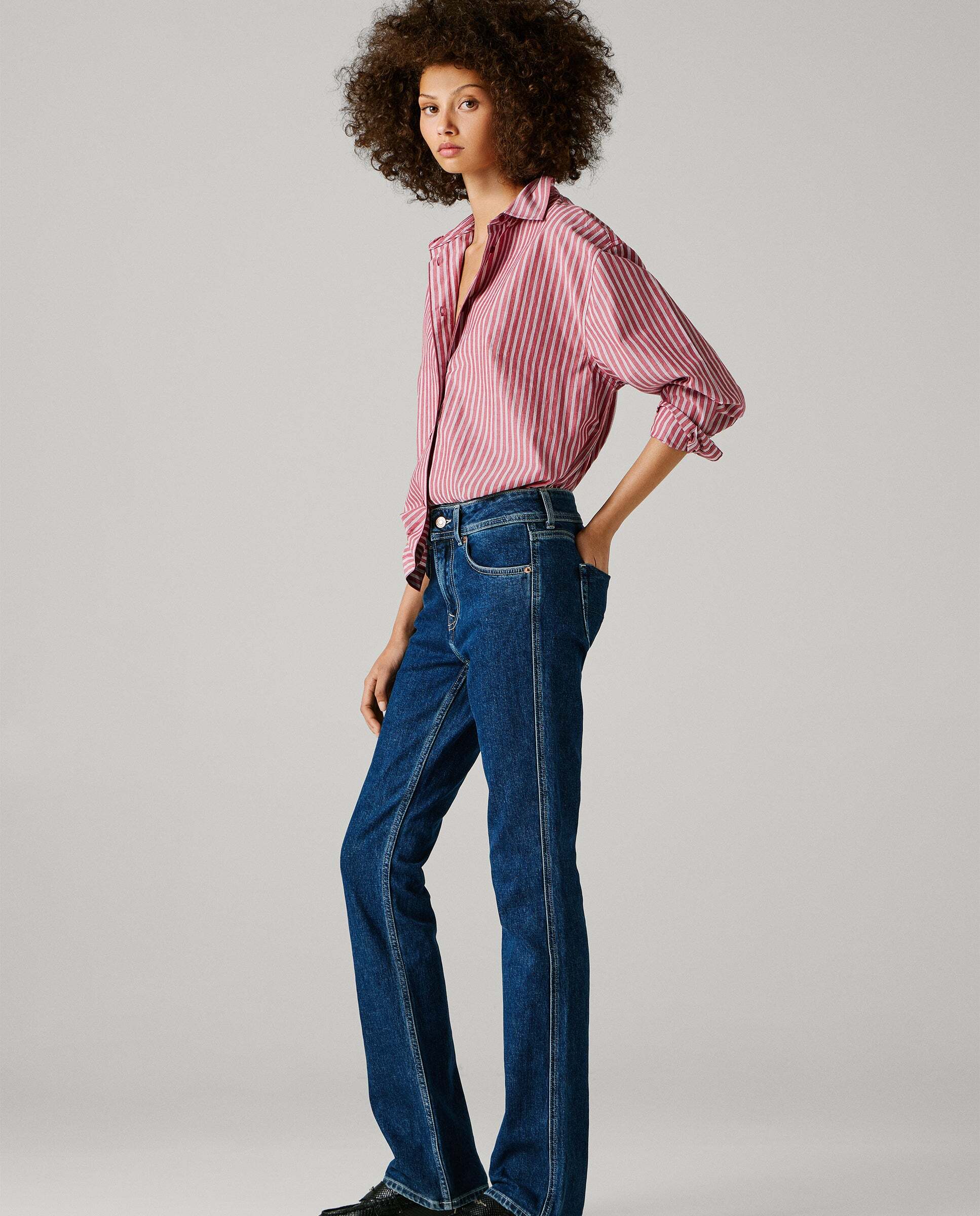 Vaquero de mujer fit bootcut y tiro medio - Pepe Jeans - Azul Azul-7