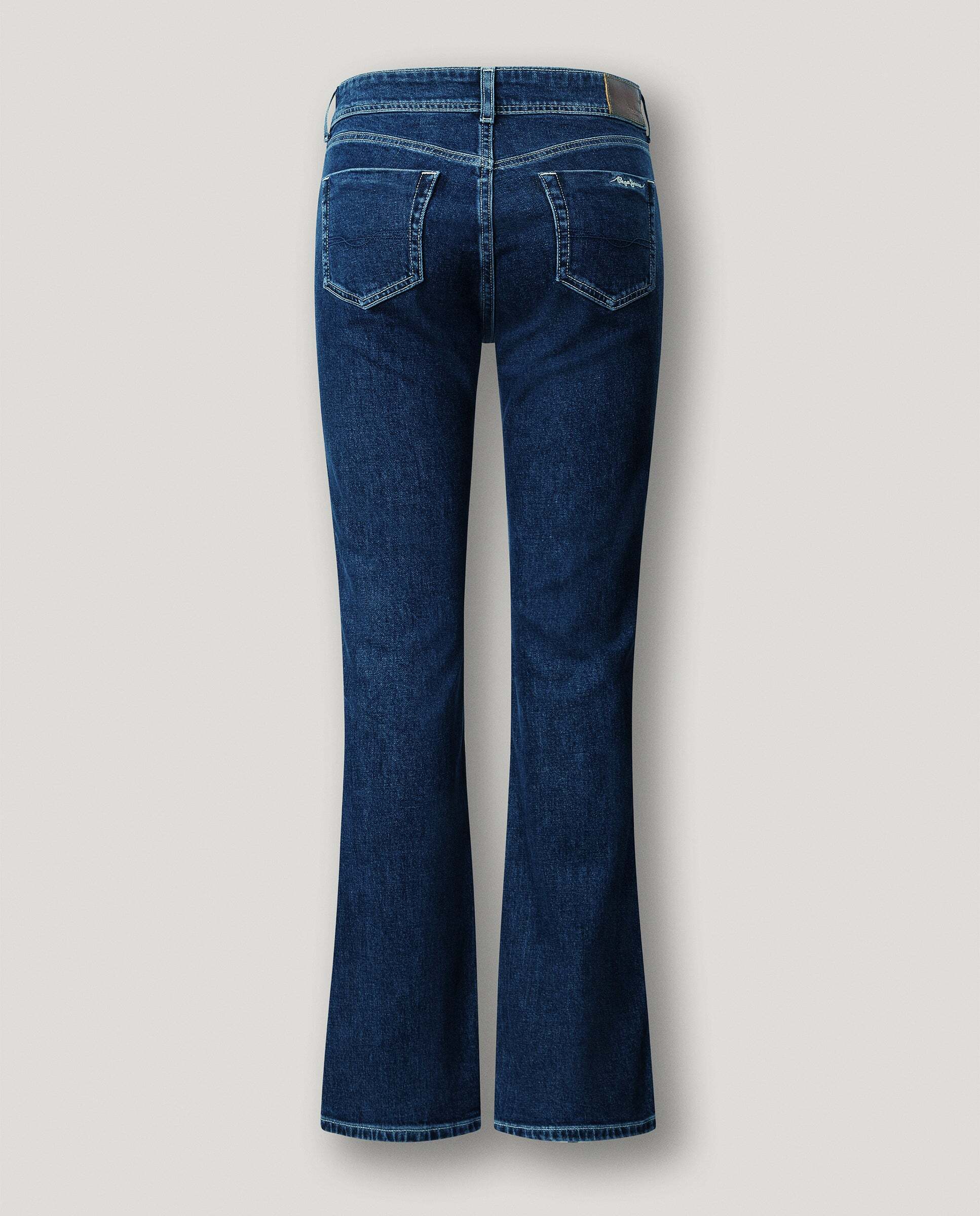 Vaquero de mujer fit bootcut y tiro medio - Pepe Jeans - Azul Azul-8
