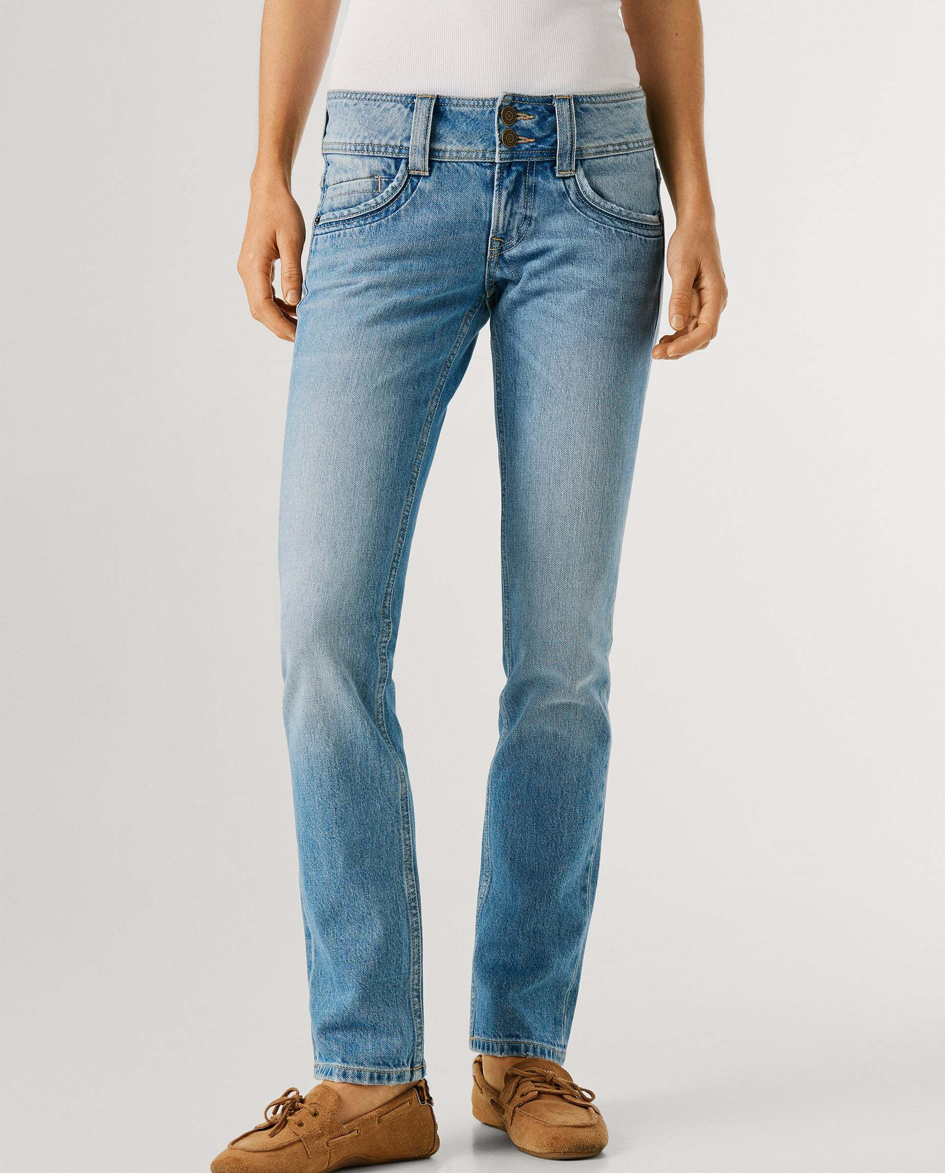 Iconic gen - Pepe Jeans - jeans fit slim y tiro medio - Gris Gris-2