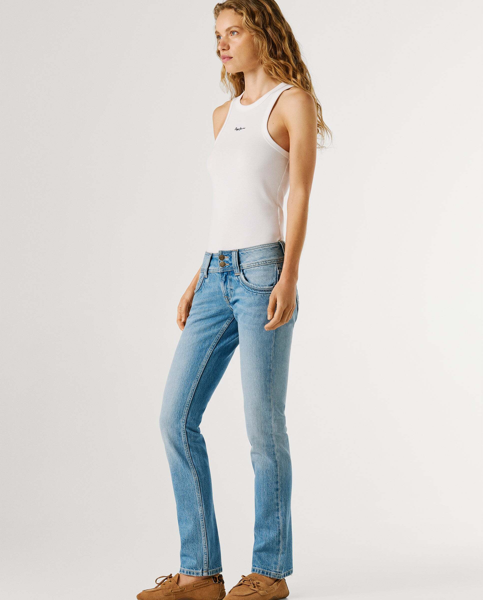Iconic gen - Pepe Jeans - jeans fit slim y tiro medio - Gris Gris-6