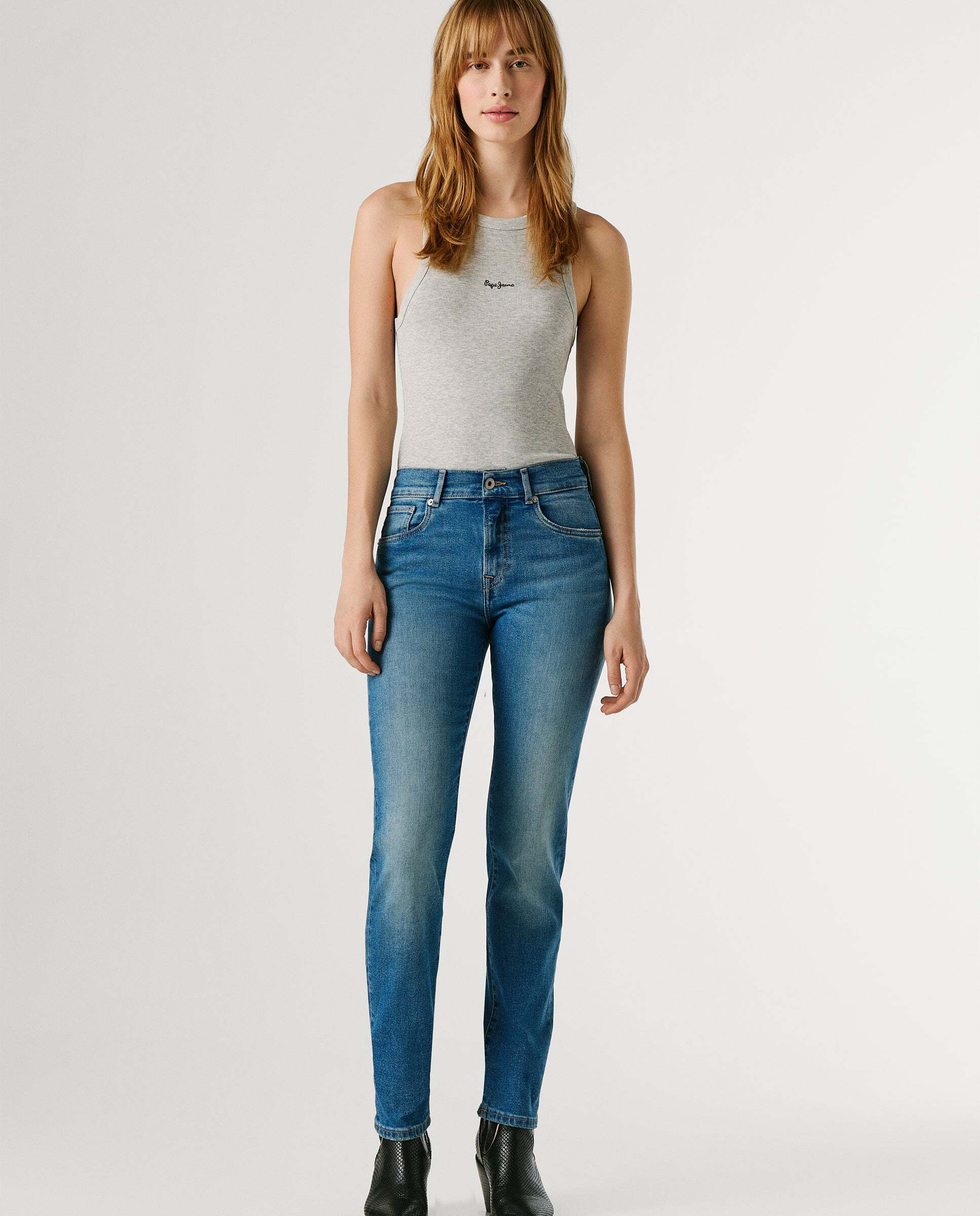 Imagen 0 de Grace - jeans fit slim y tiro medio Azul