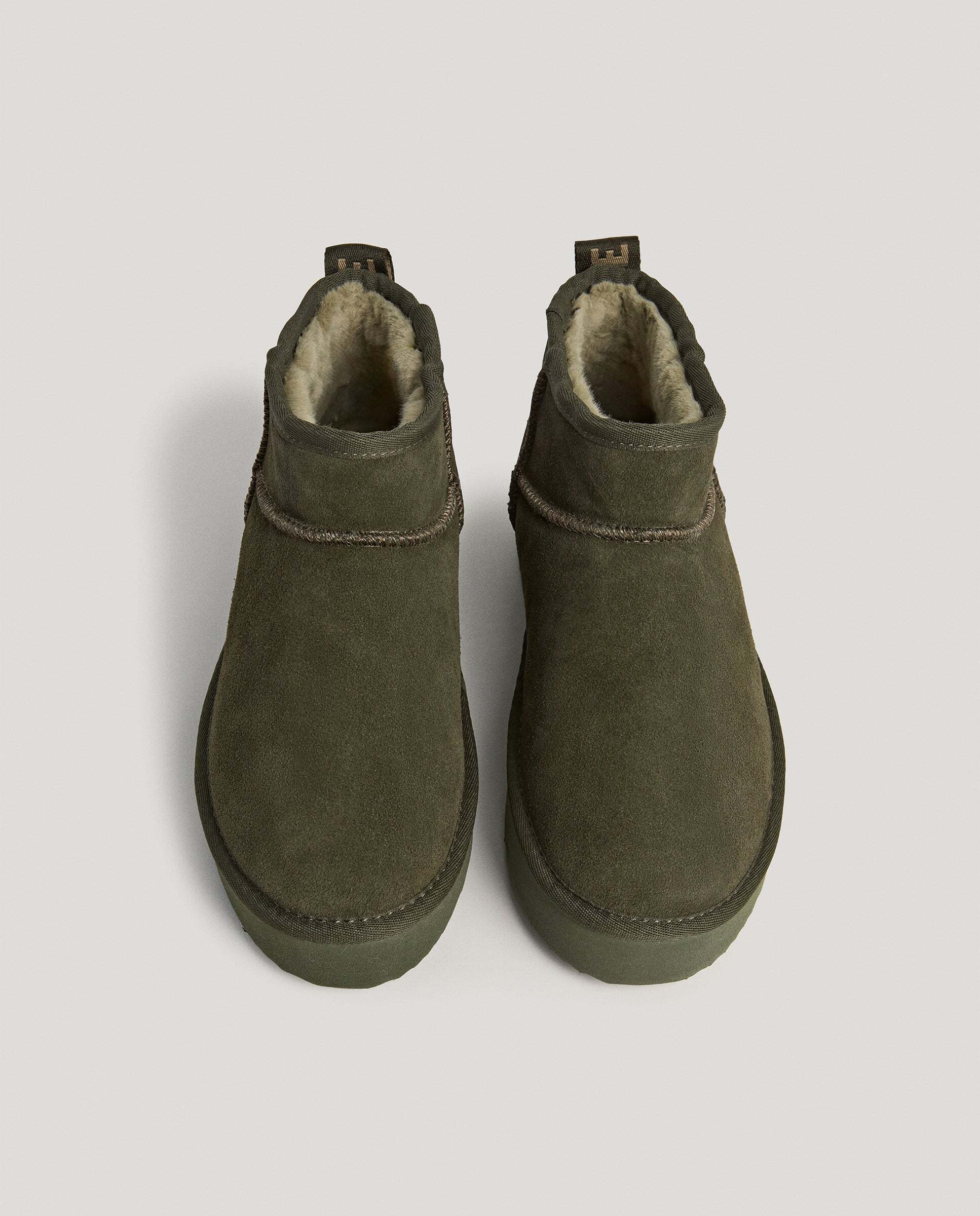 Botines de pelo de mujer de ante - Pepe Jeans - Verde Verde-3