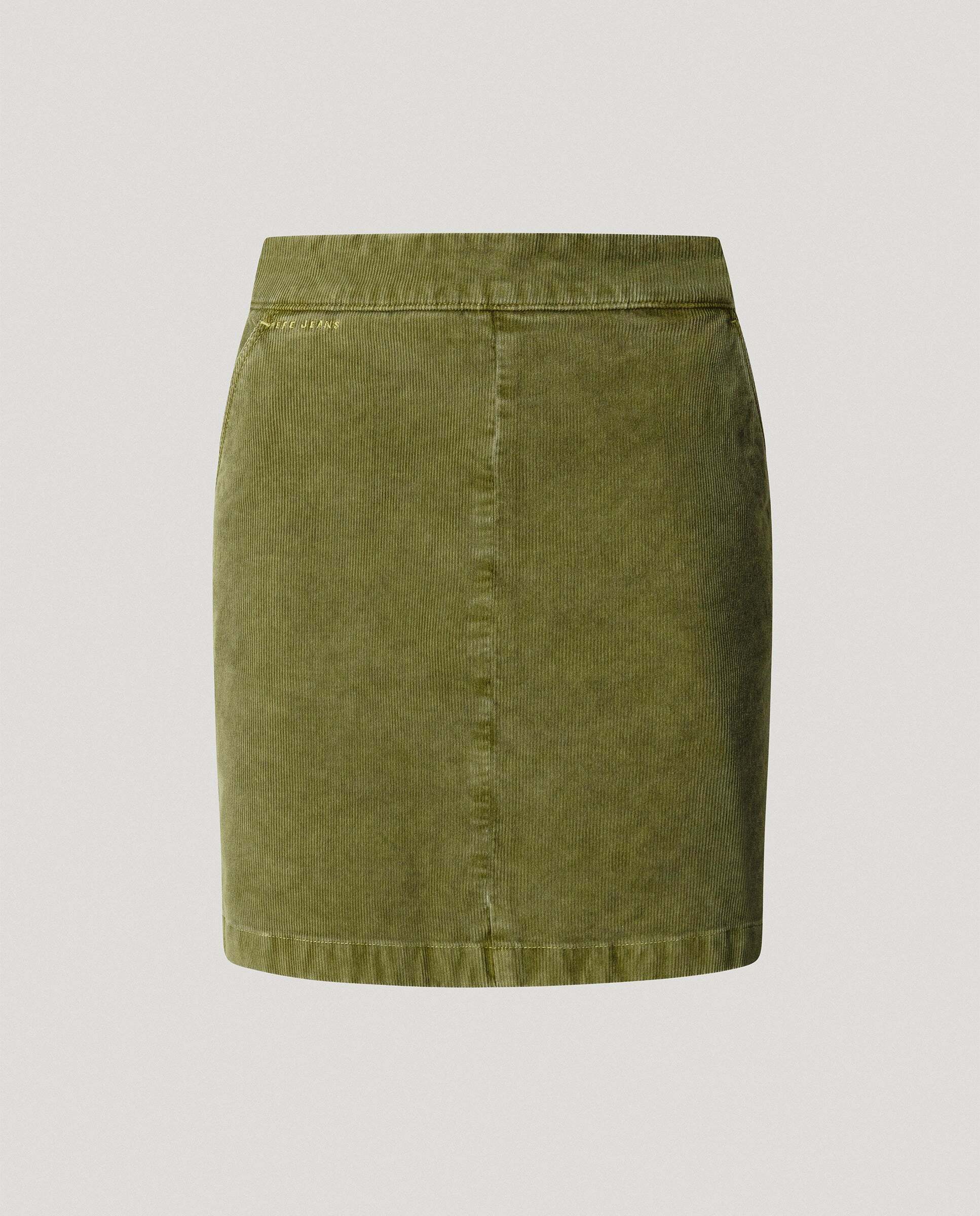 Falda de mujer corta de pana - Pepe Jeans - Verde Verde-9