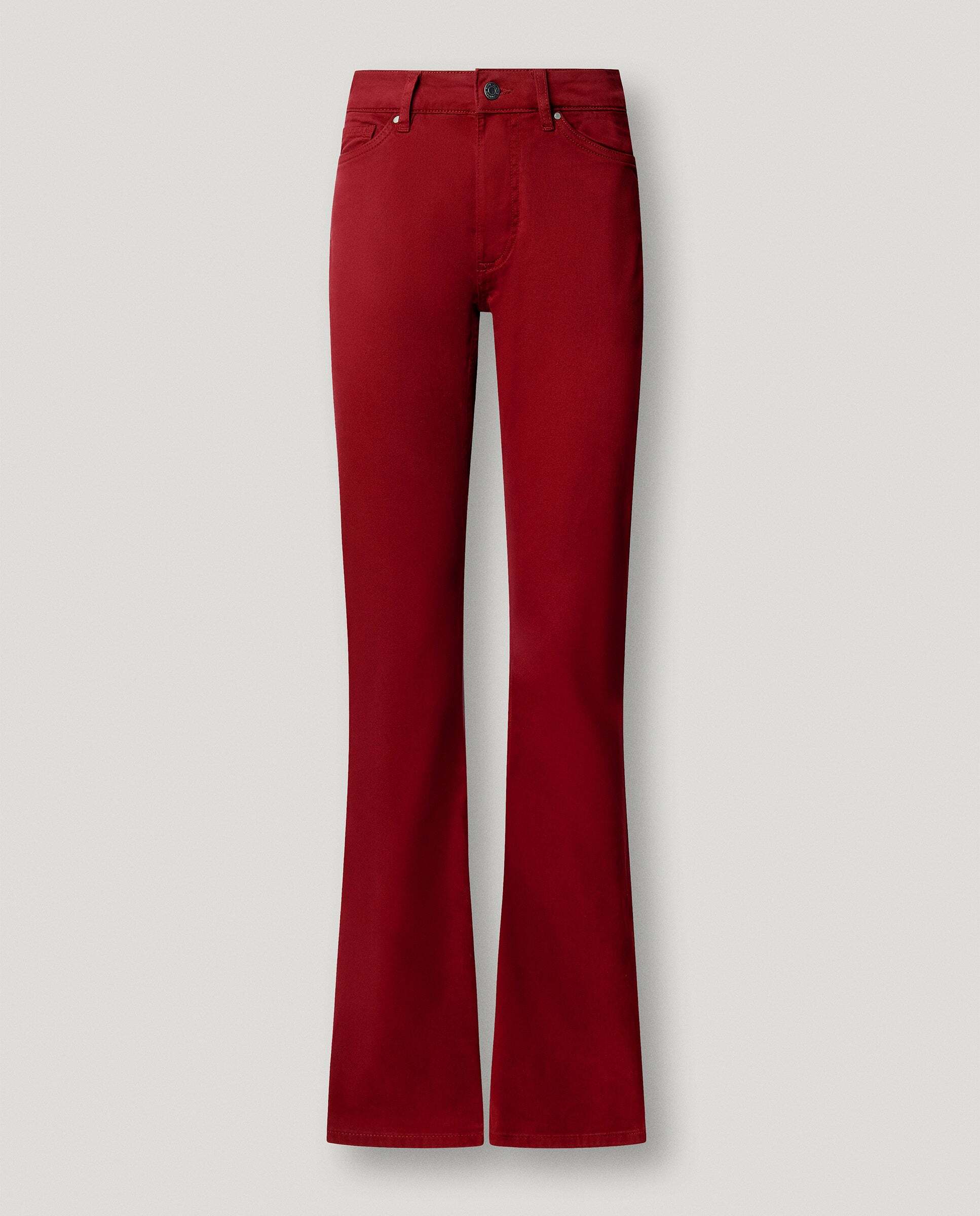Pantalón de mujer 5 bolsillos fit flare - Pepe Jeans - Rojo Rojo-9