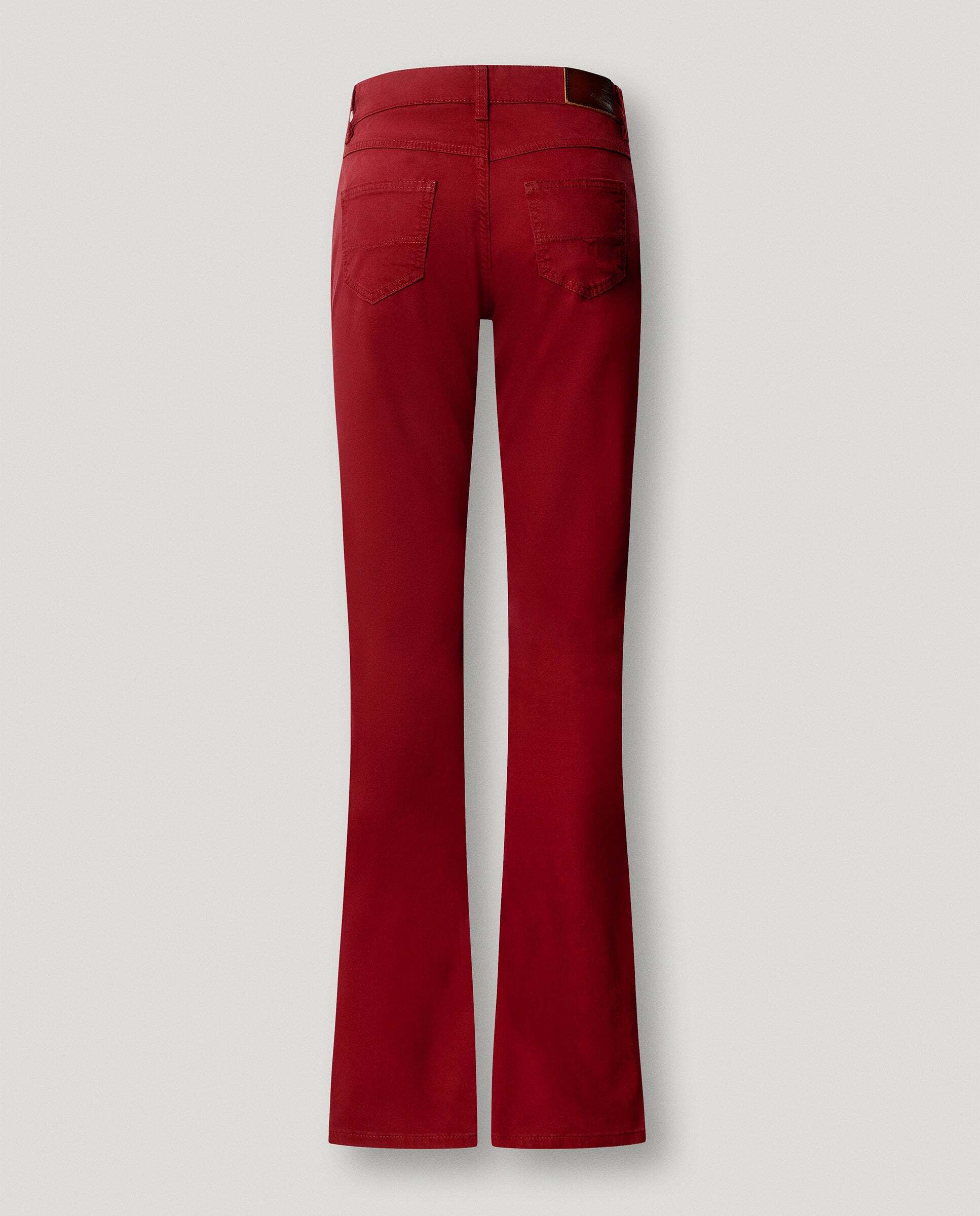 Pantalón de mujer 5 bolsillos fit flare - Pepe Jeans - Rojo Rojo-8