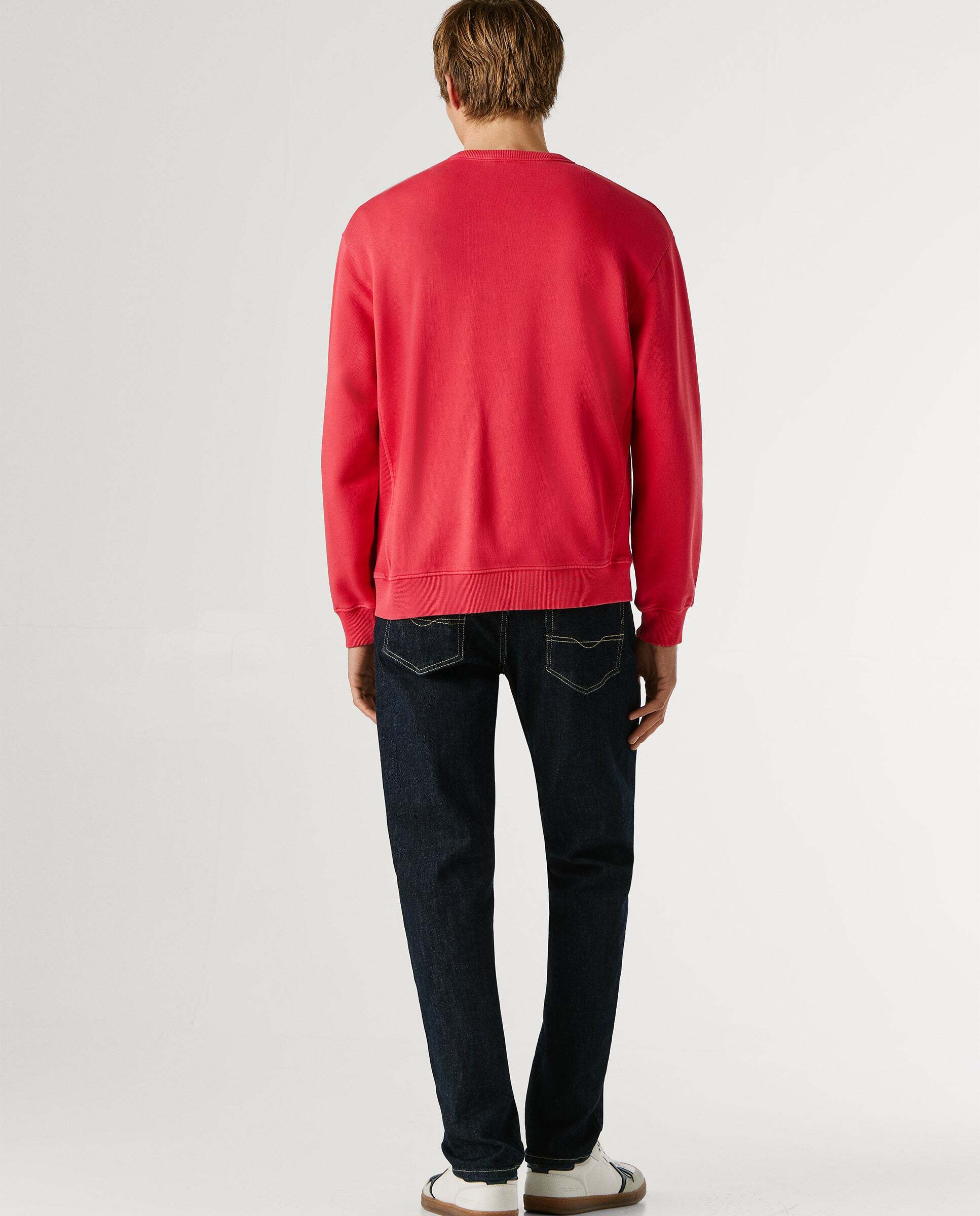 Sudadera de hombre con cuello redondo con logo - Pepe Jeans - Rojo Rojo-3