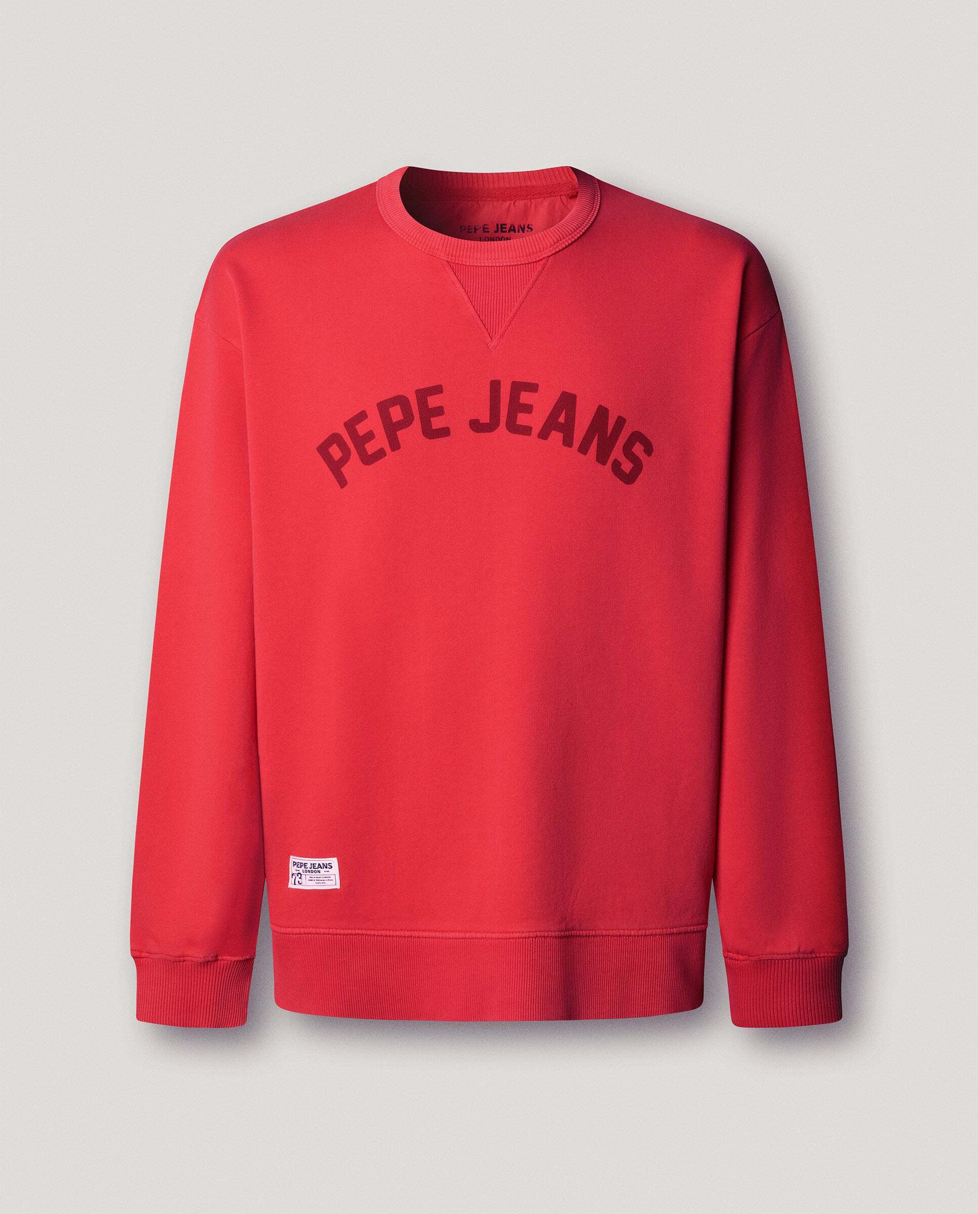 Sudadera de hombre con cuello redondo con logo - Pepe Jeans - Rojo Rojo-8