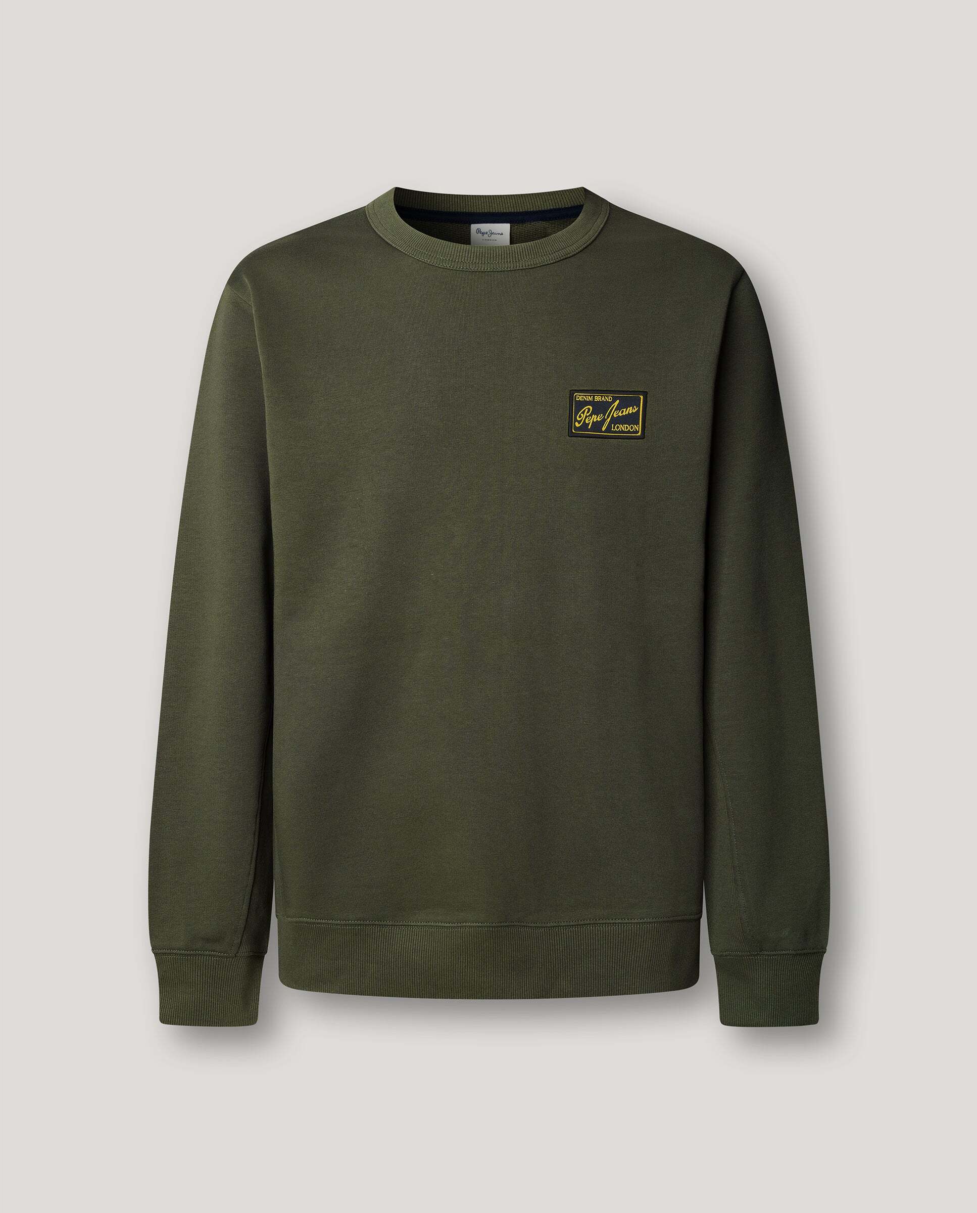 Sudadera de hombre con cuello redondo con logo - Pepe Jeans - Verde Verde-9