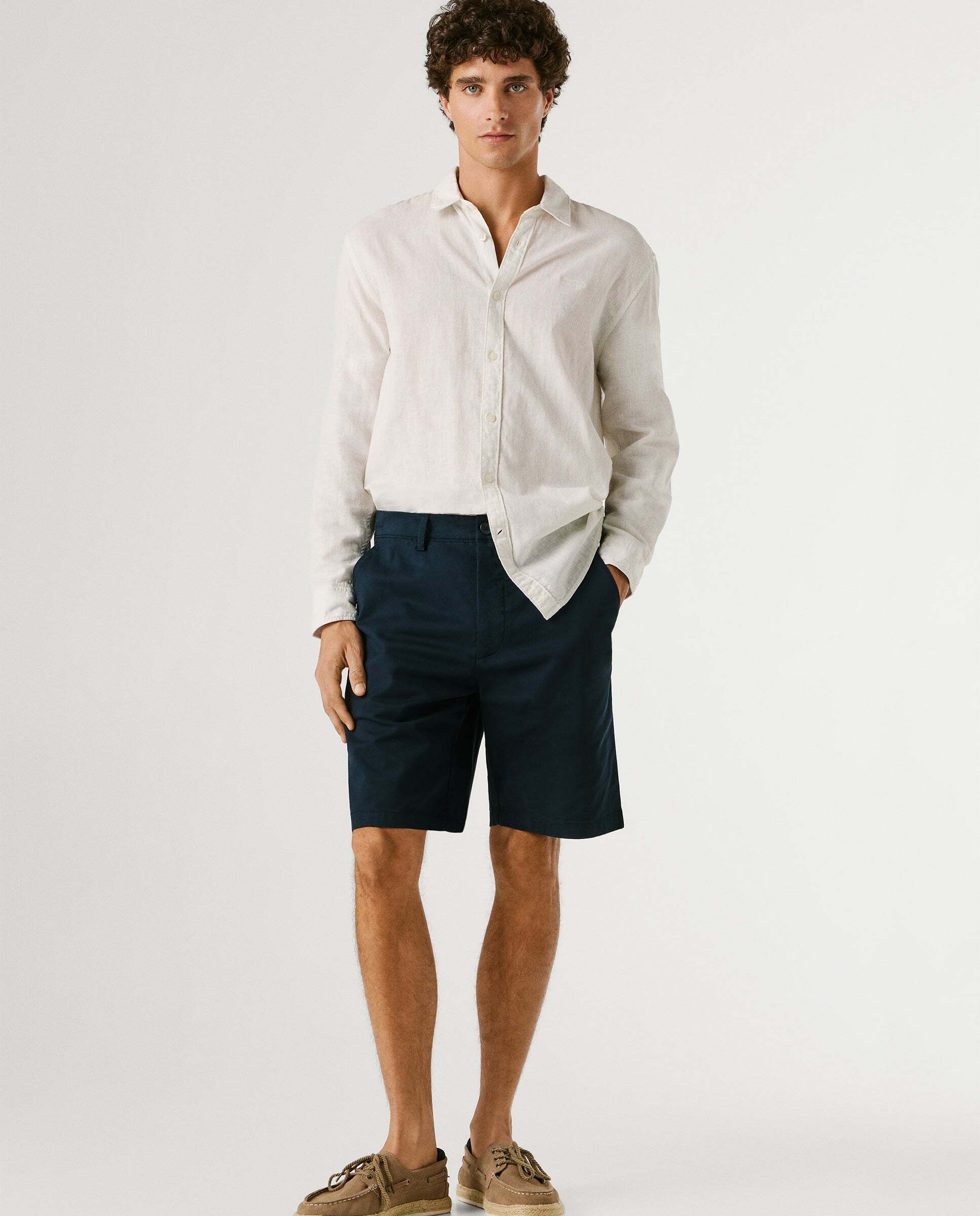 Bermuda chino de hombre fit regular - Pepe Jeans - Azul Azul-1