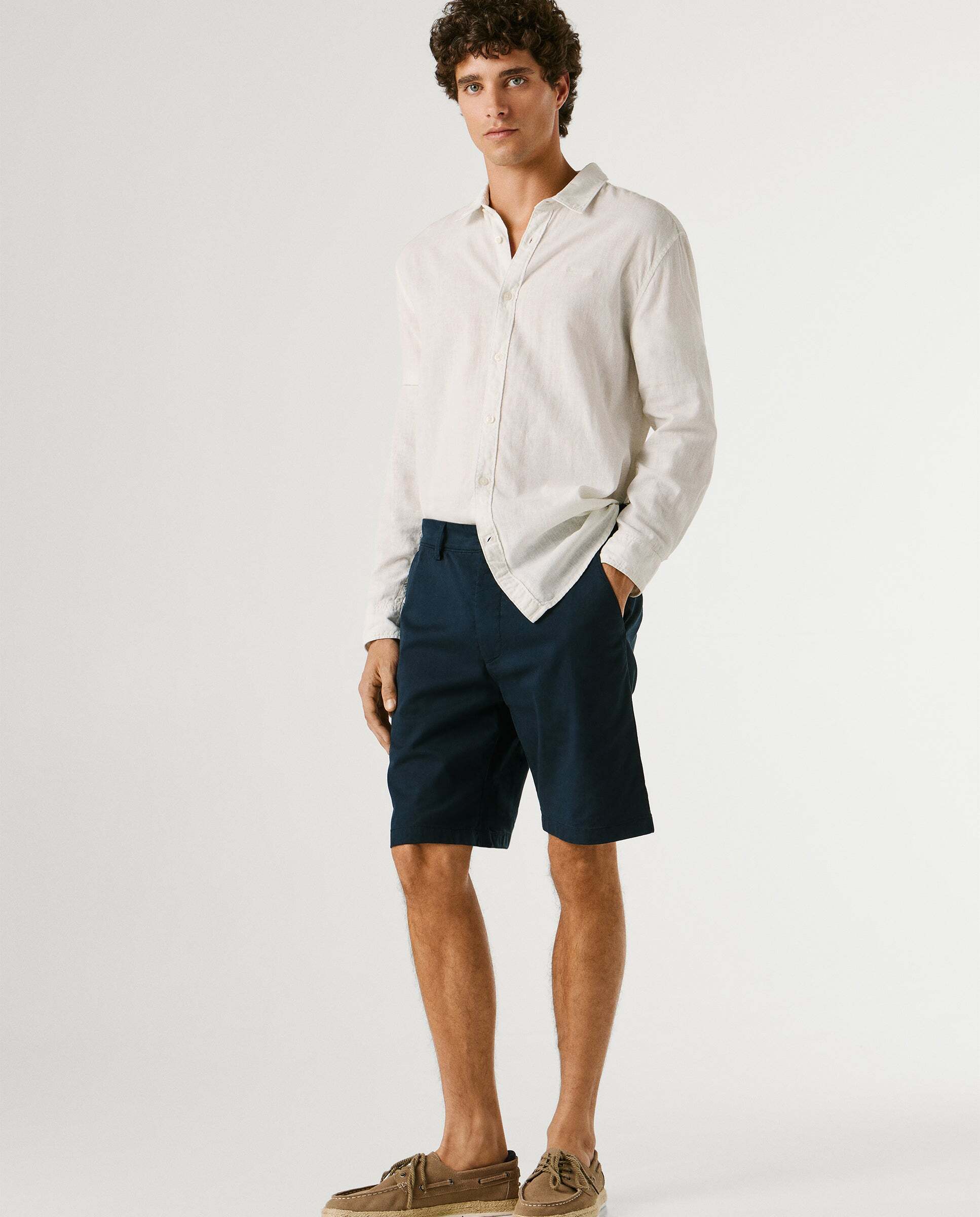 Bermuda chino de hombre fit regular - Pepe Jeans - Azul Azul-6