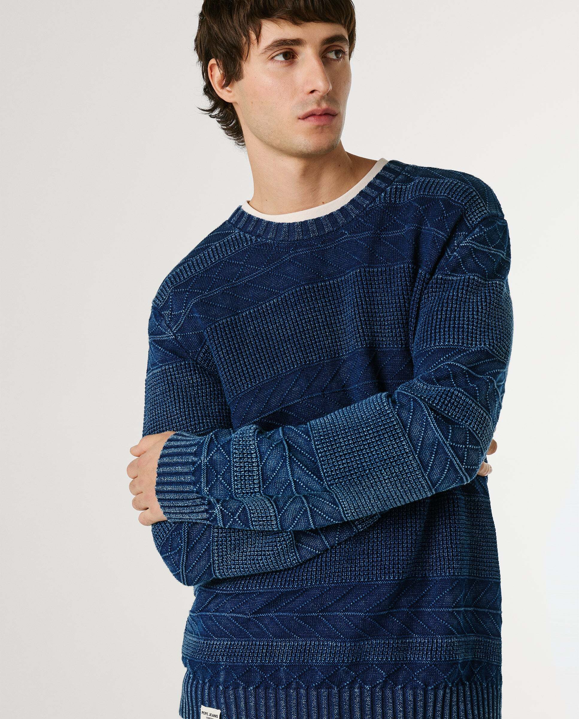 Jersey punto de hombre cuello redondo - Pepe Jeans - Azul Azul-7