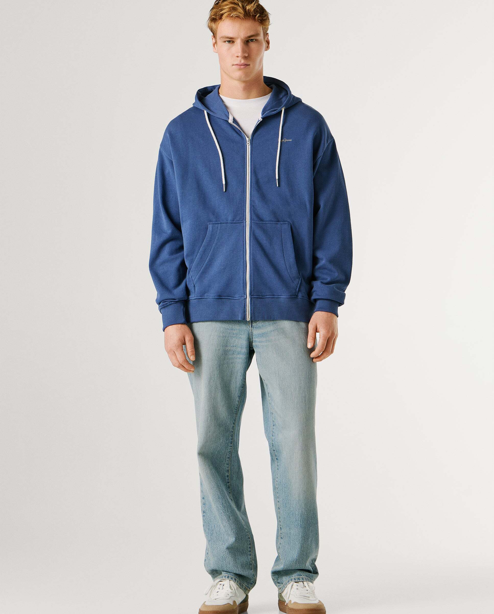 Sudadera de hombre con capucha y cremallera - Pepe Jeans - Azul Azul-2