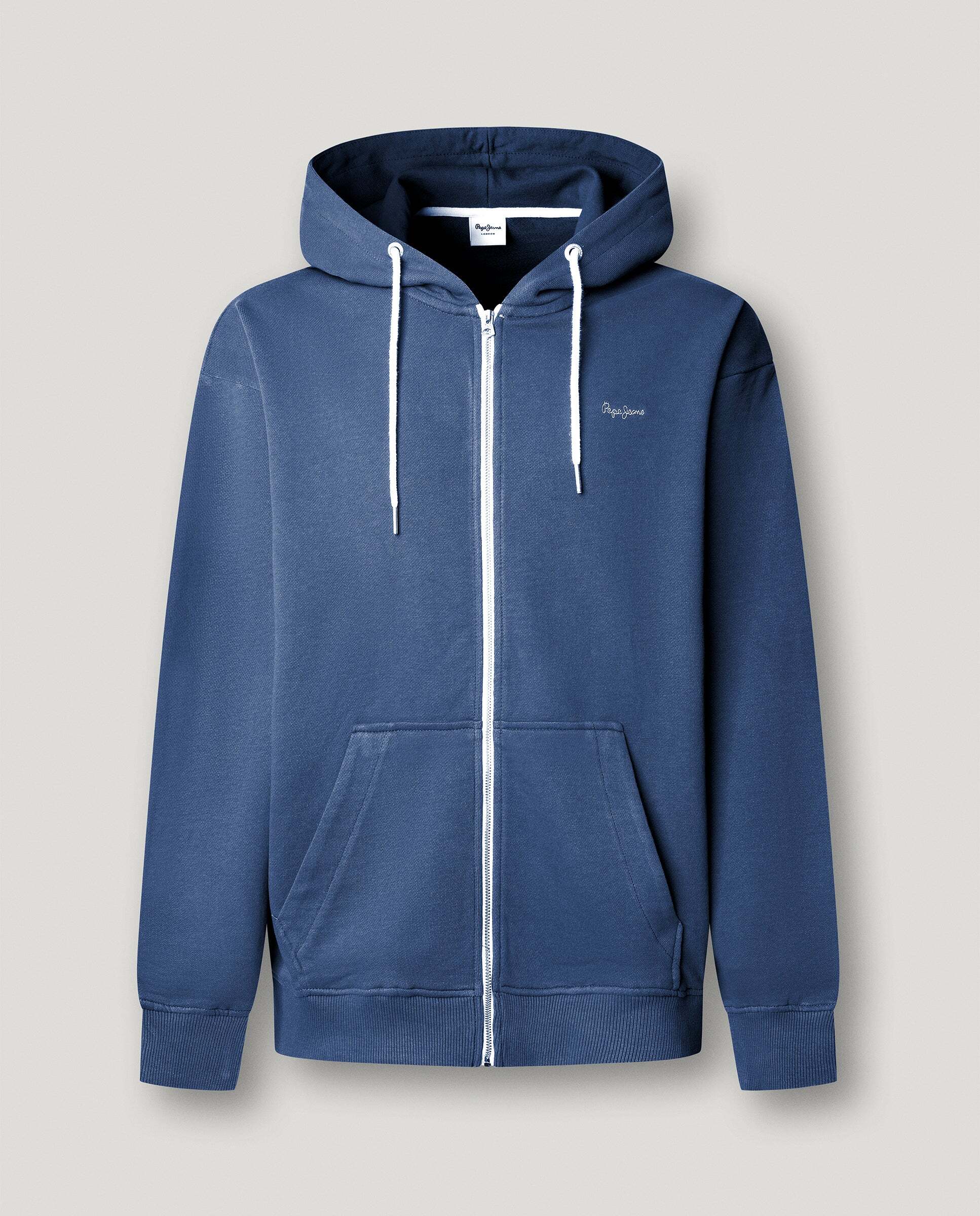 Sudadera de hombre con capucha y cremallera - Pepe Jeans - Azul Azul-9