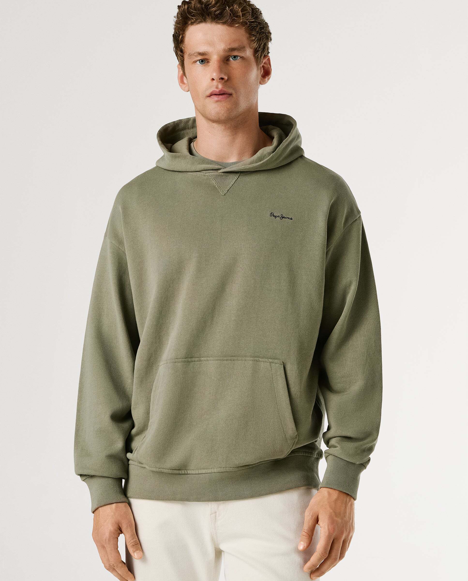 Imagen 0 de Sudadera de hombre con capucha con logo Verde