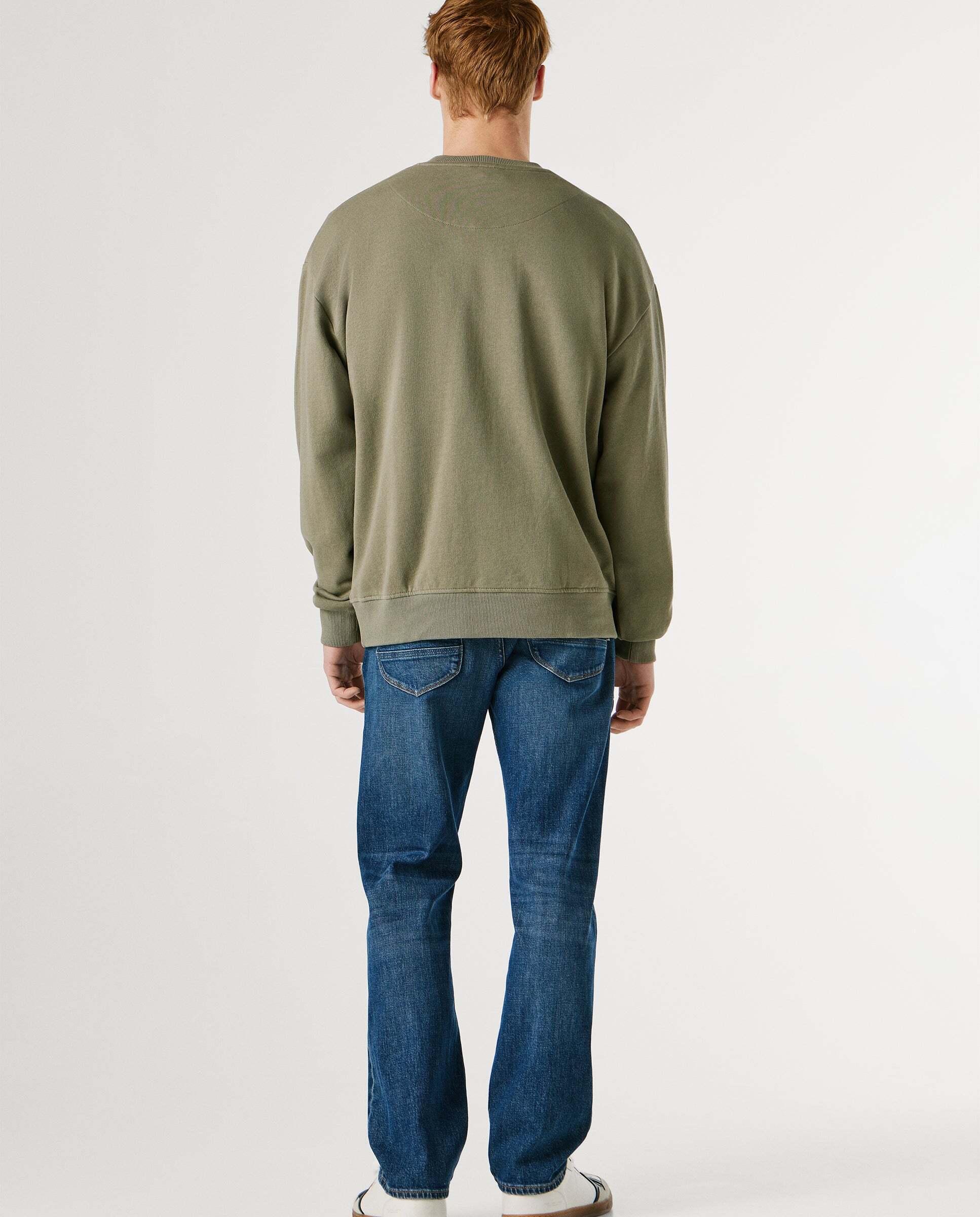 Sudadera de hombre con cuello redondo con logo - Pepe Jeans - Verde Verde-3