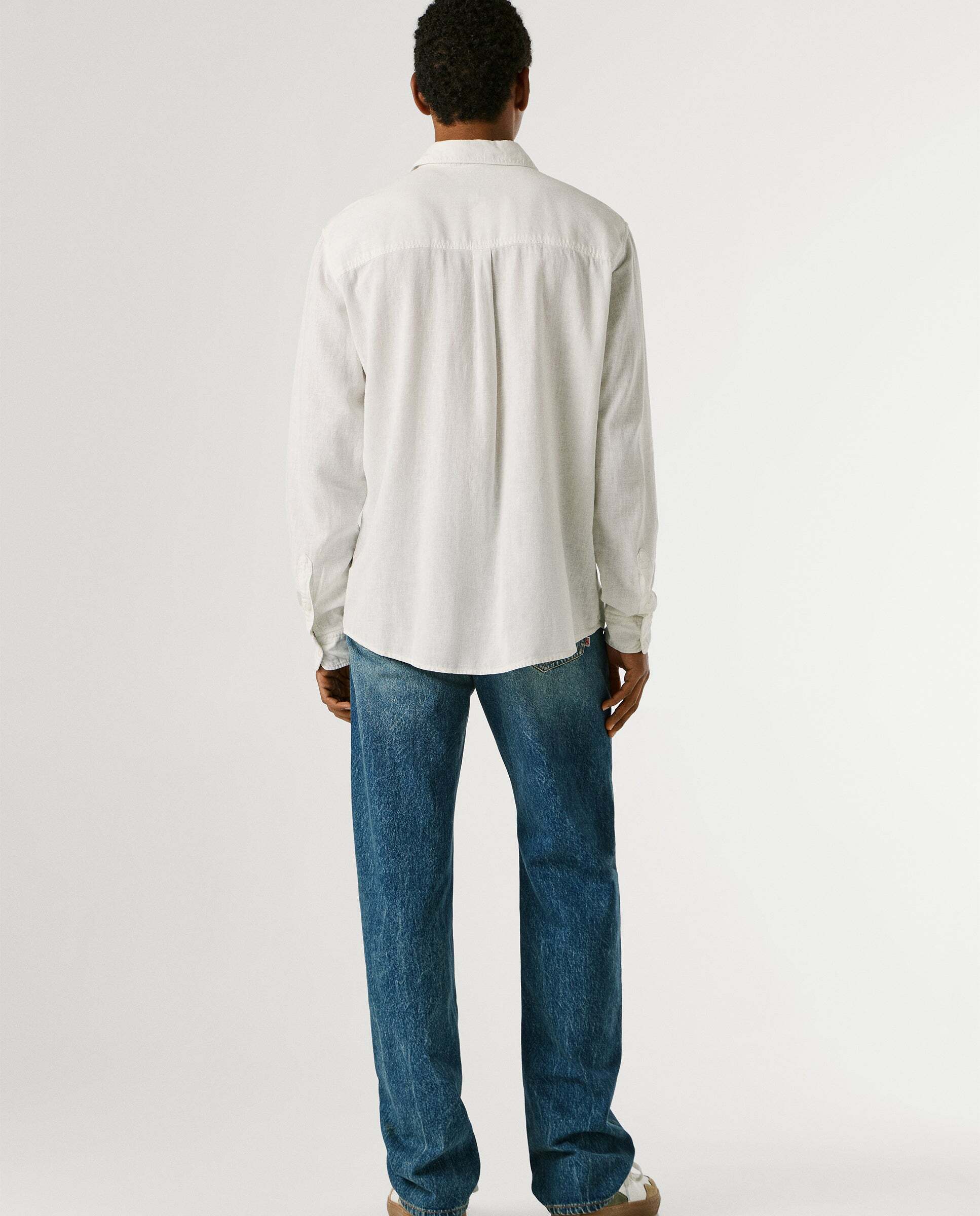 Imagen 3 de Camisa de lino fit regular - Pepe Jeans - Blanco Blanco