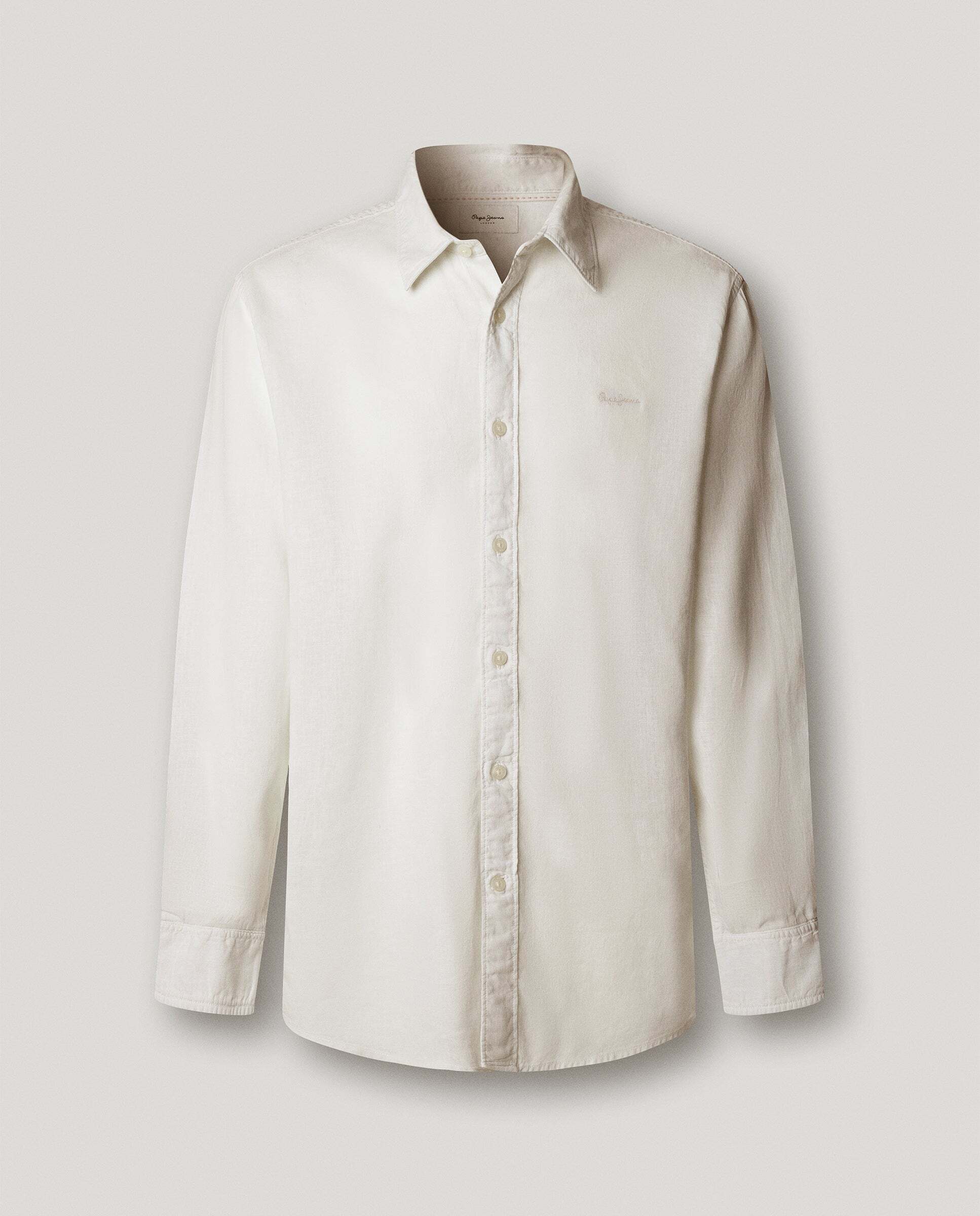 Imagen 9 de Camisa de lino fit regular - Pepe Jeans - Blanco Blanco