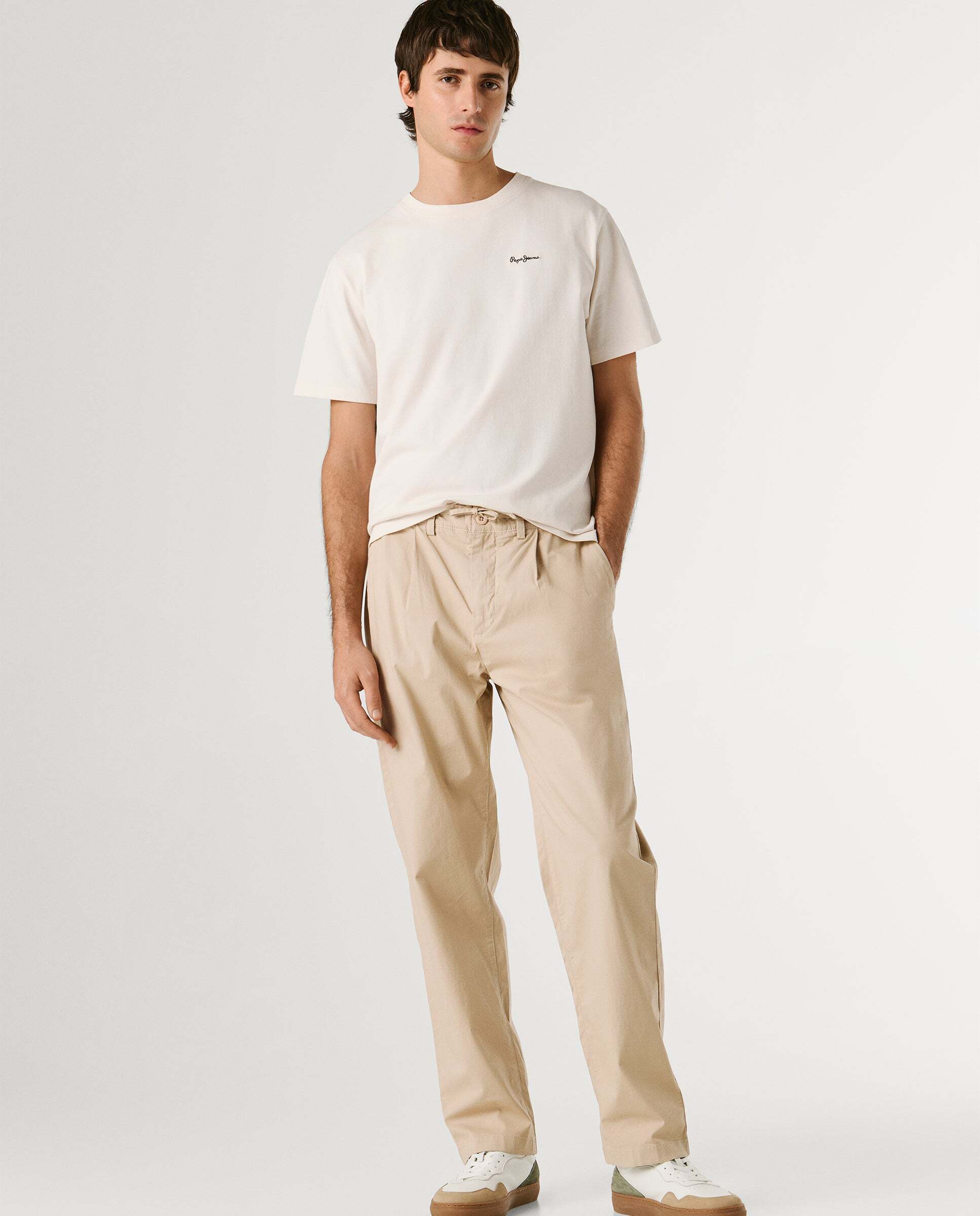 Pantalón chino de hombre fit relaxed - Pepe Jeans - Natural Natural-1
