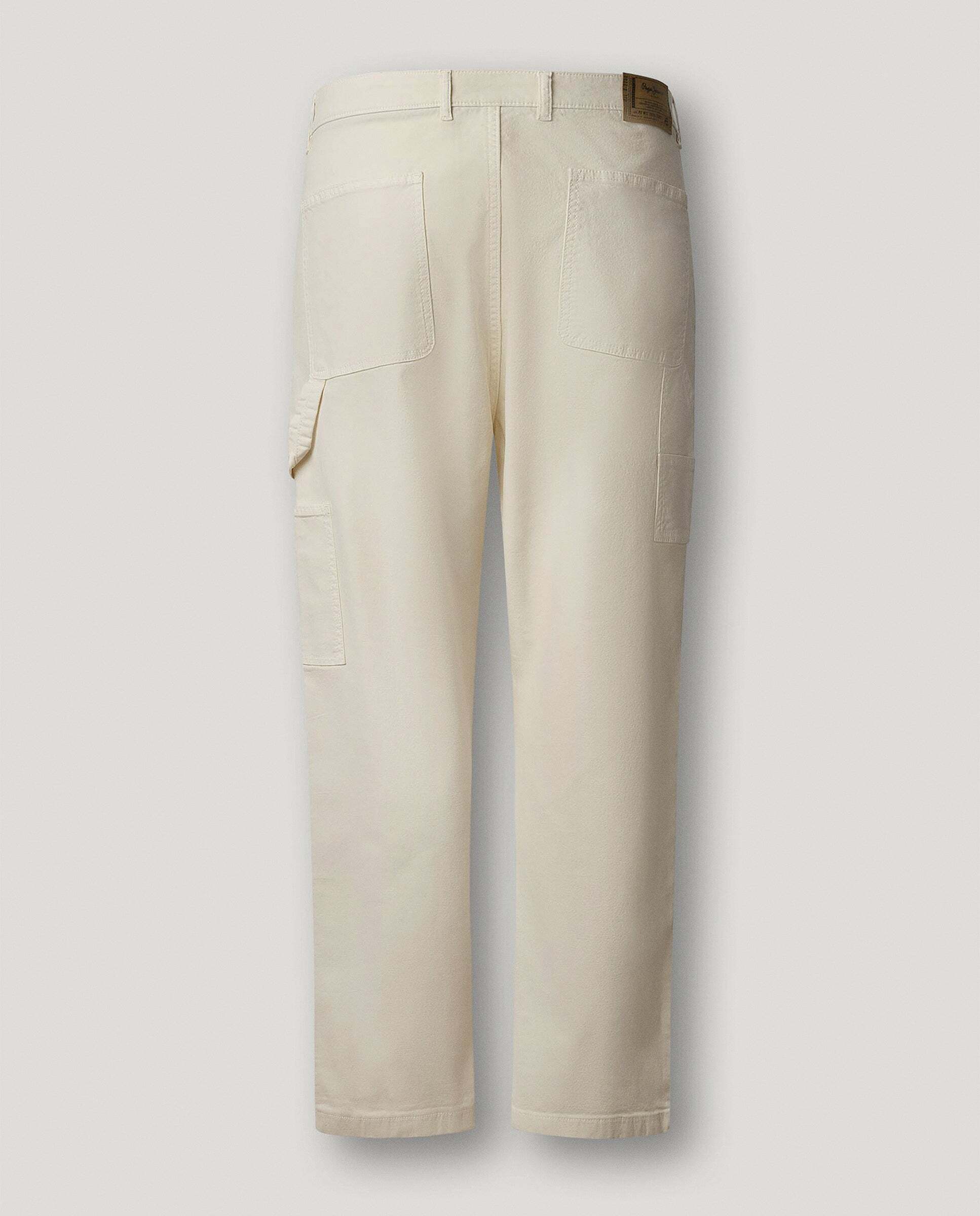 Pantalón de hombre carpenter 5 bolsillos fit relaxed Blanco · El 