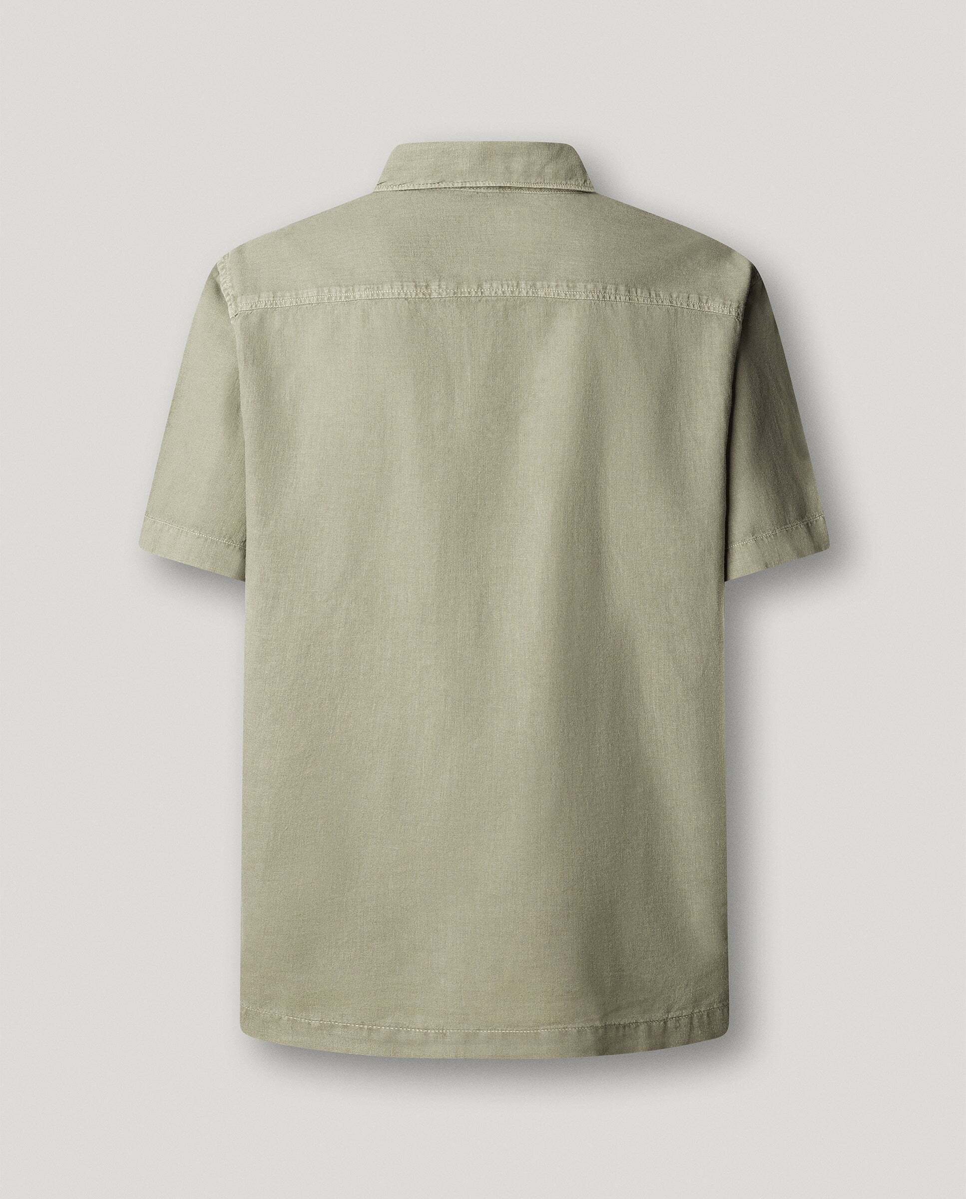 Camisa de lino cuello cubano - Pepe Jeans - Verde Verde-8